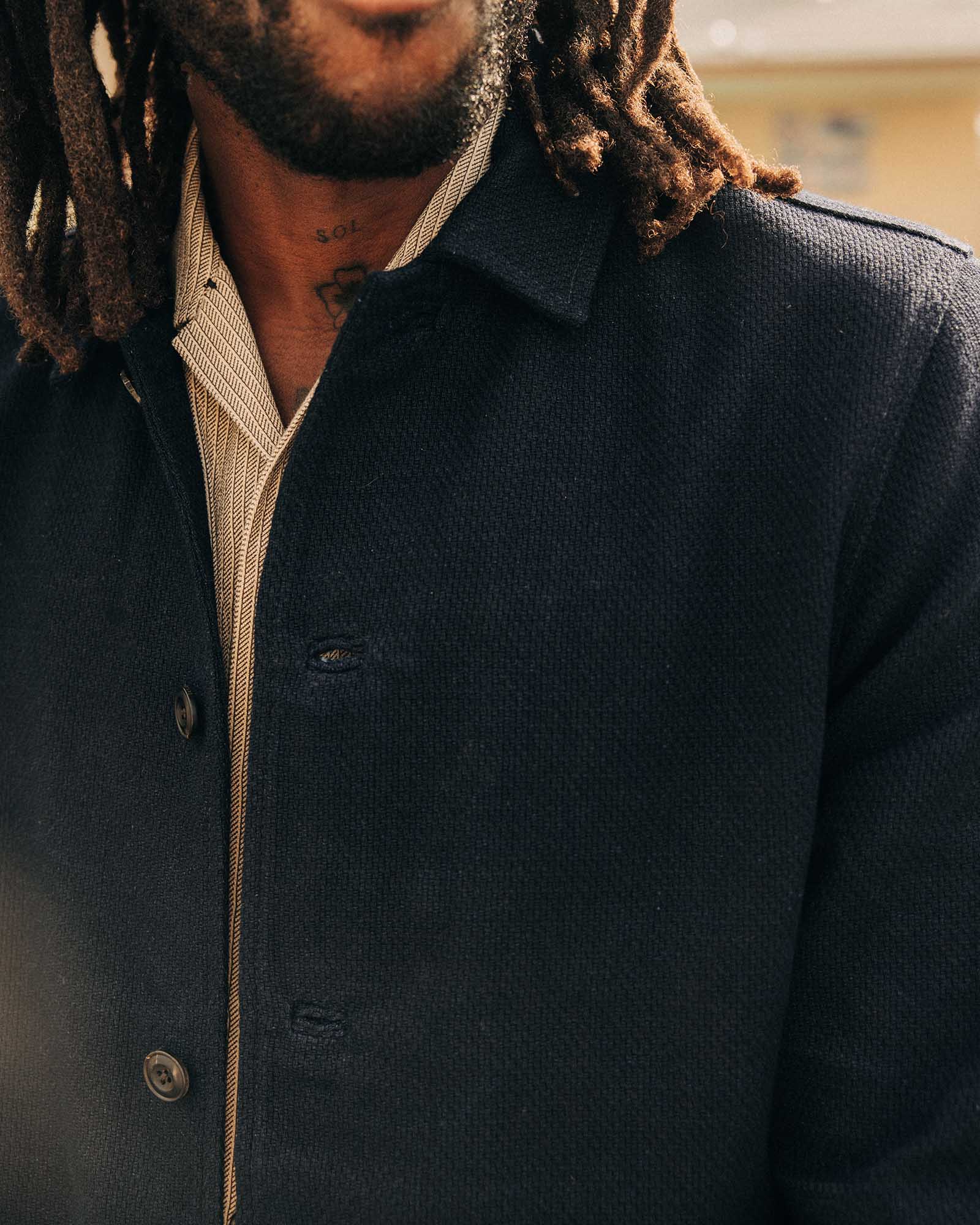 The Crew Jacket in Rinsed Indigo Sashiko - Image 4