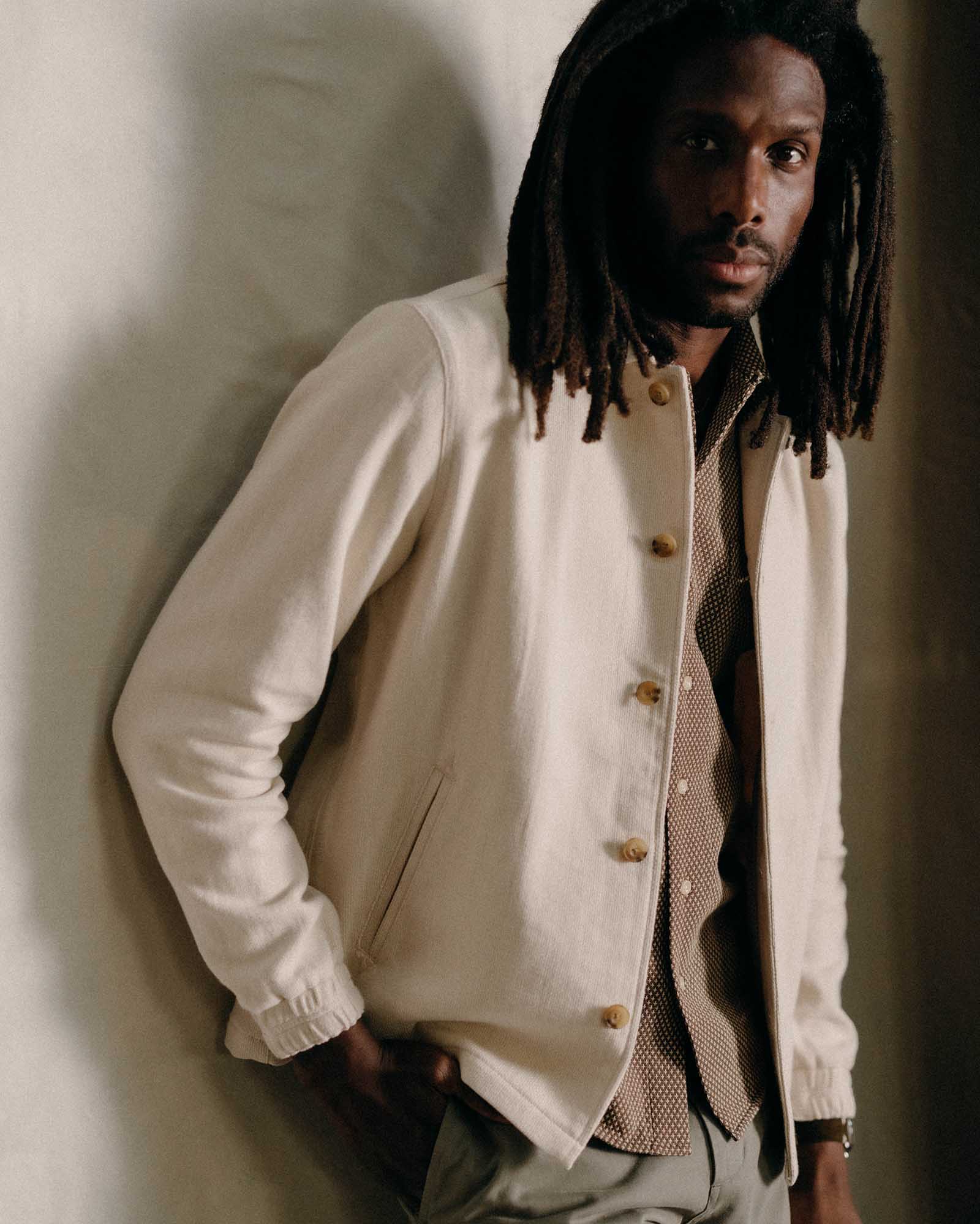 The Crew Jacket in Seeded Natural Sashiko - Image 2