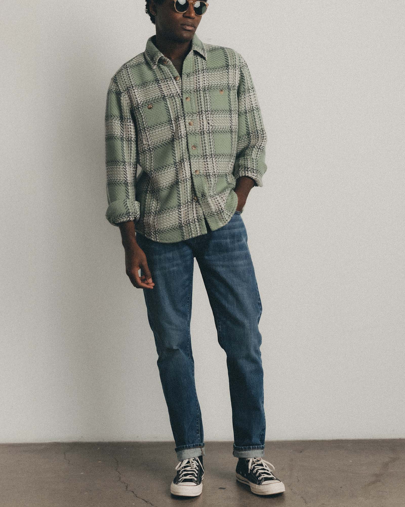 The Cutter Overshirt in Sage Plaid - Image 3