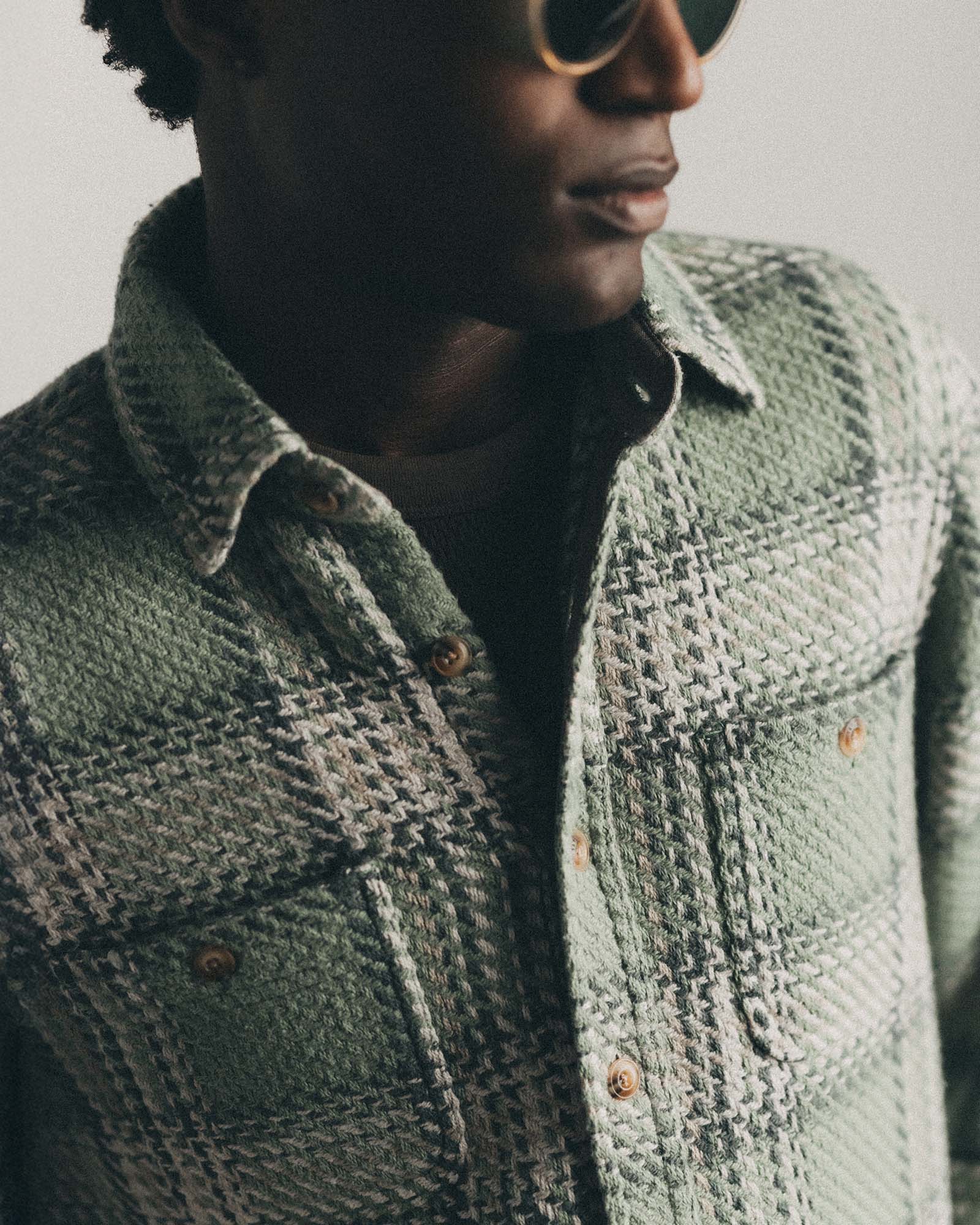 The Cutter Overshirt in Sage Plaid - Image 4