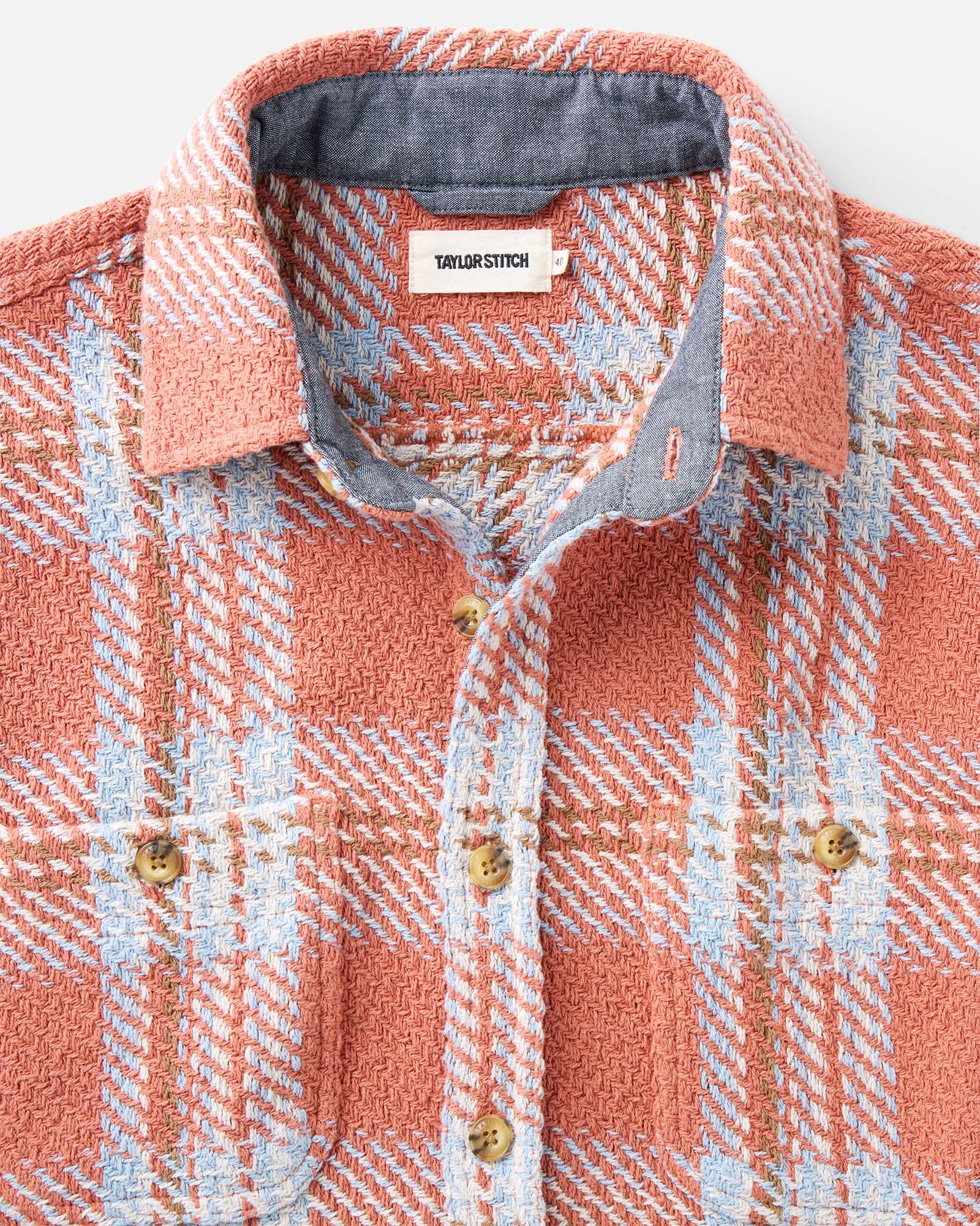 The Cutter Overshirt in Salmon Plaid - Image 4