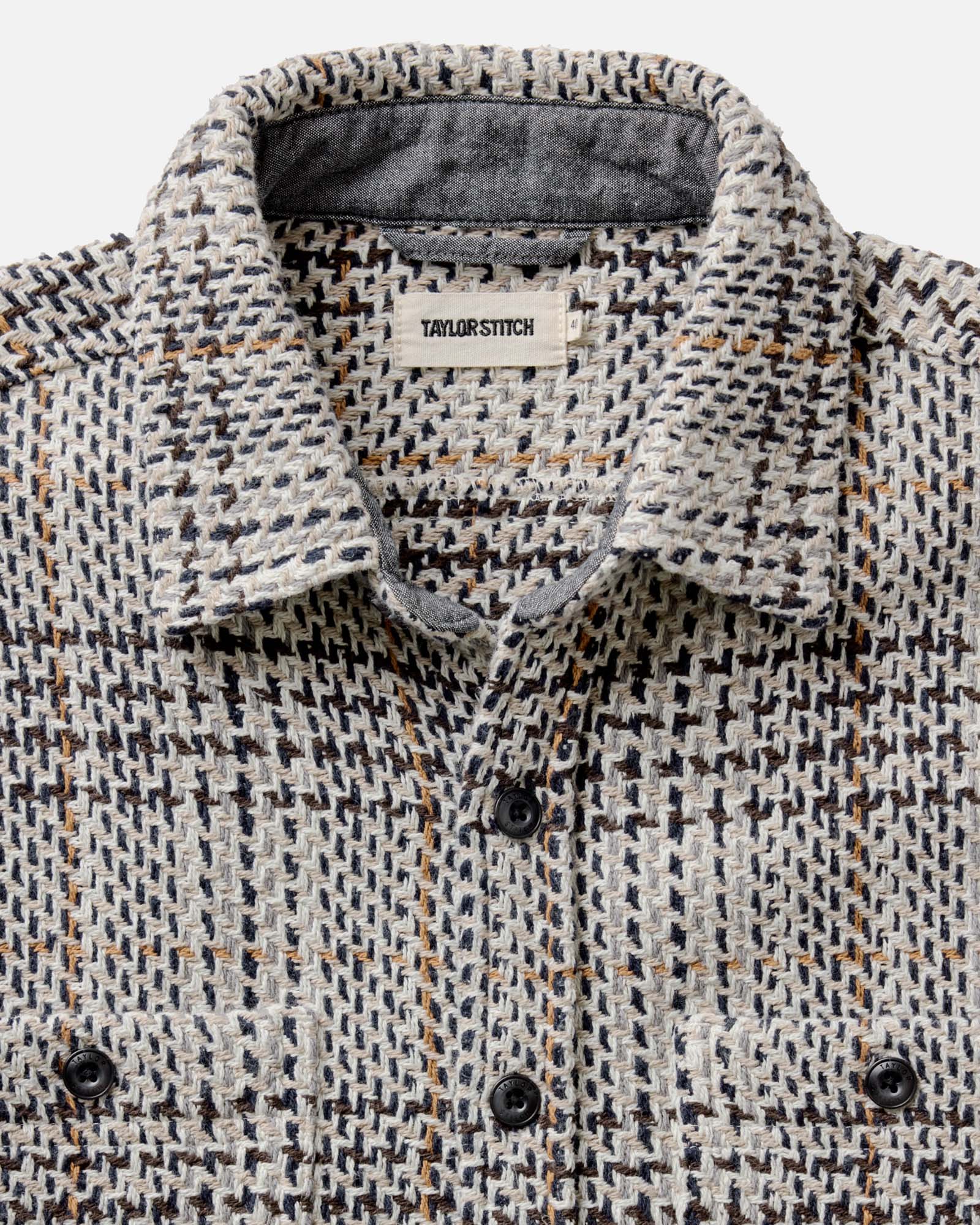 The Cutter Overshirt in Stone Plaid - Image 5