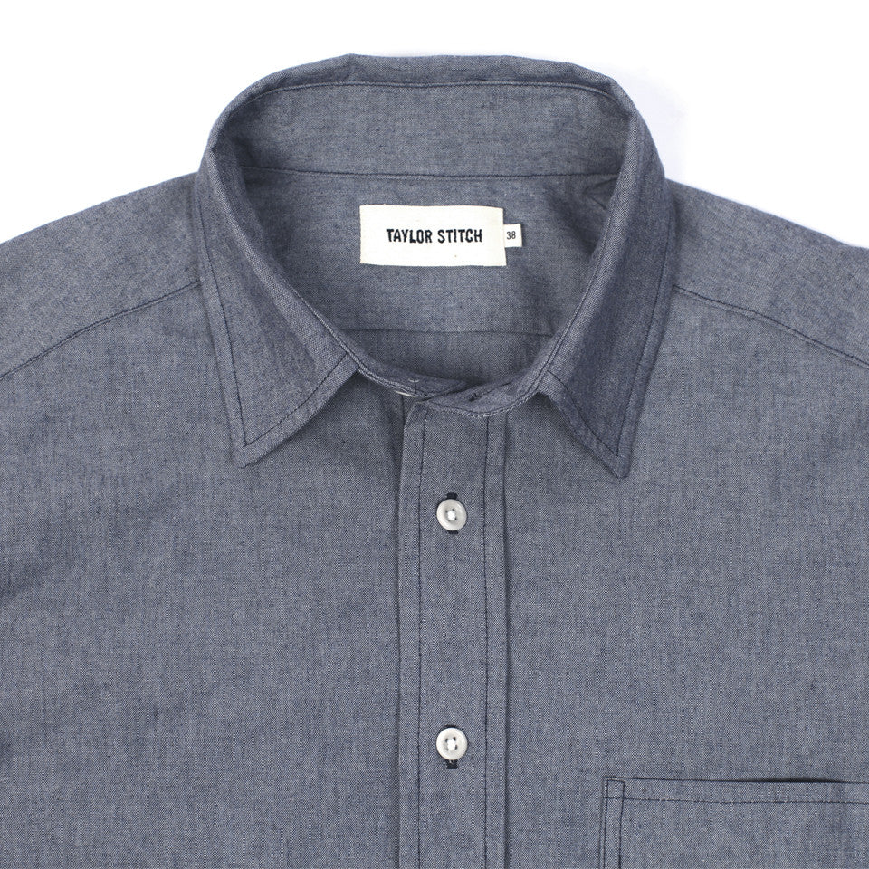 The California in Dark Blue Everyday Chambray - Image 4