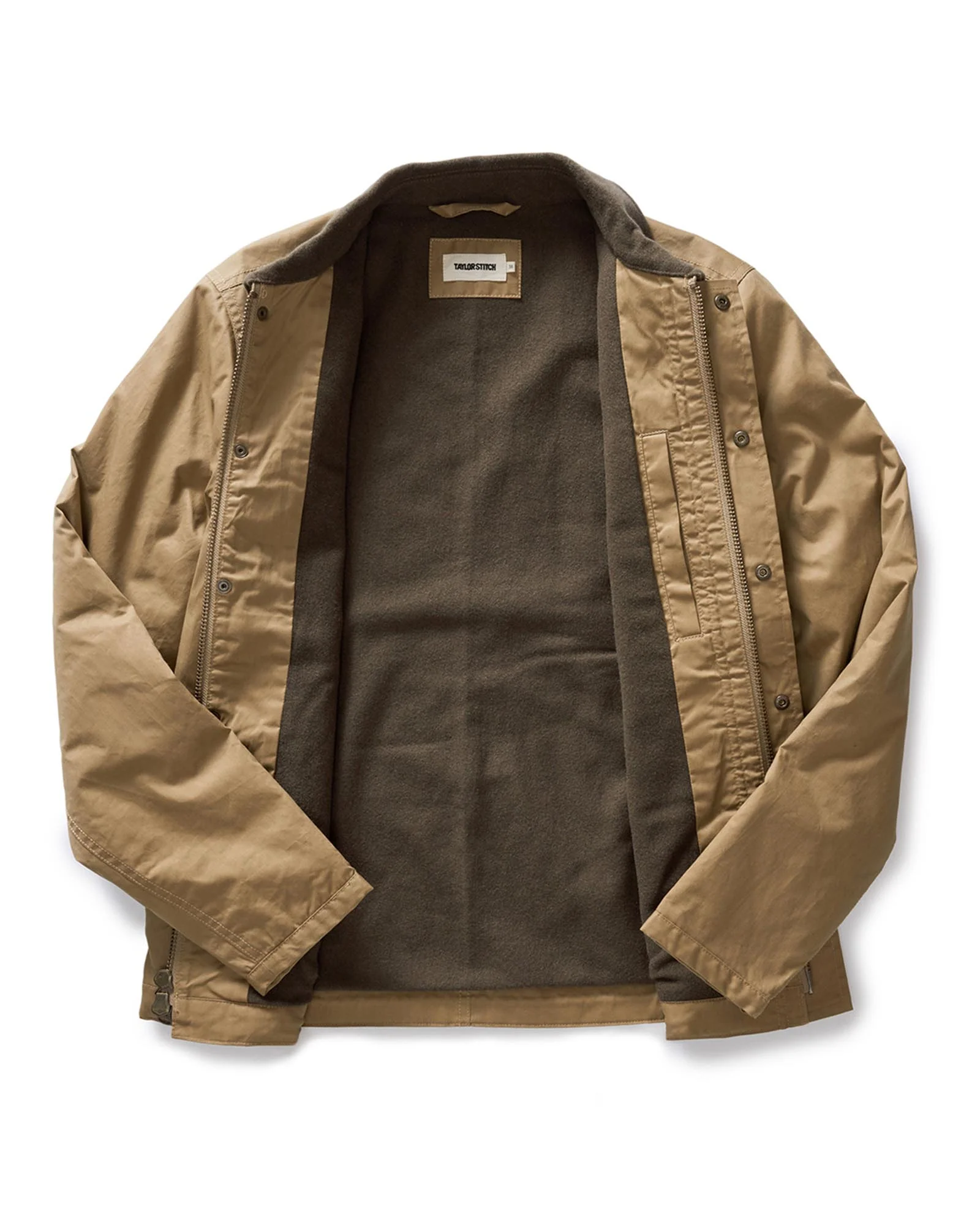 The Deck Jacket in Khaki Dry Wax - Image 7