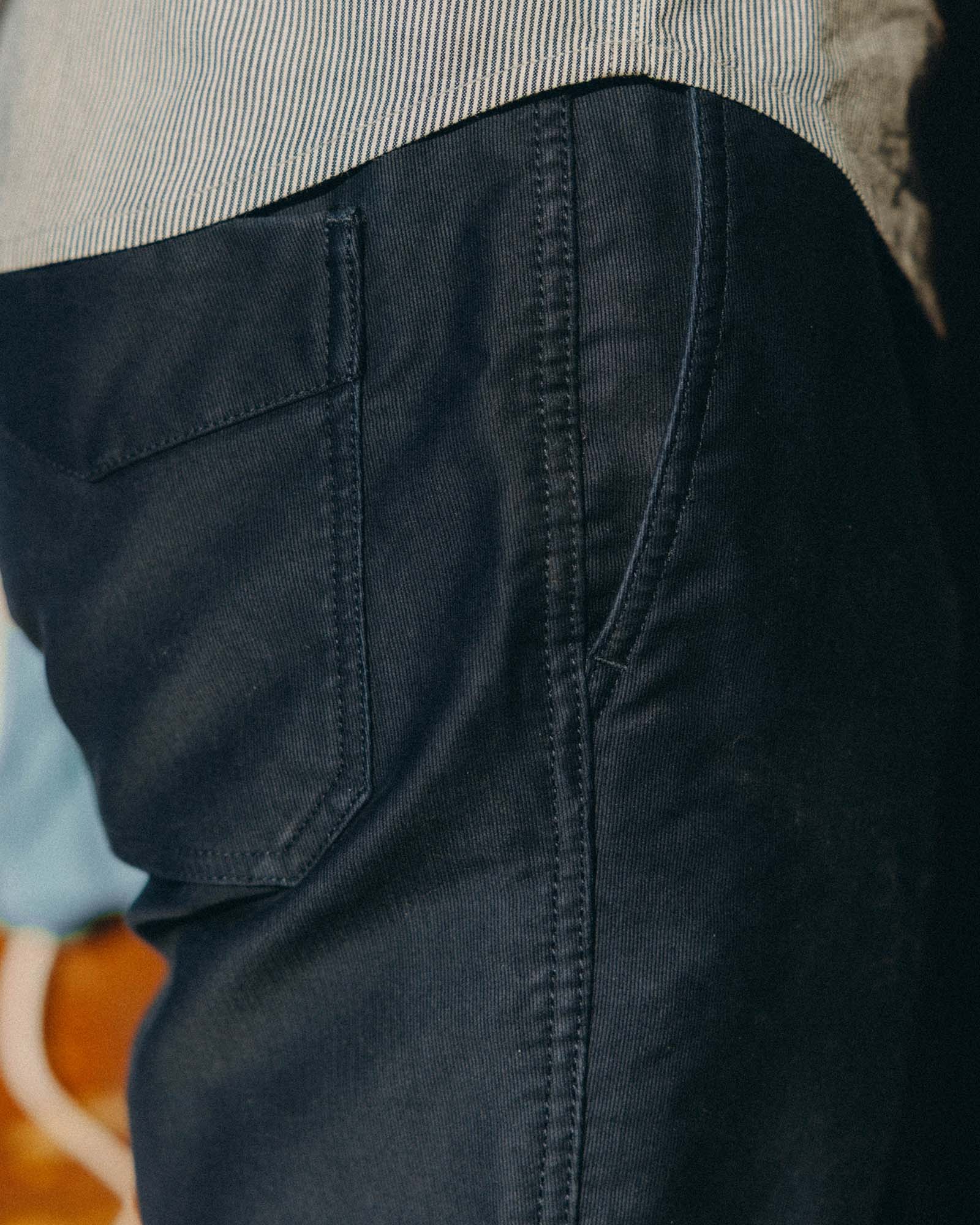 The Deck Pant in Dark Navy Bedford Cord - Image 3