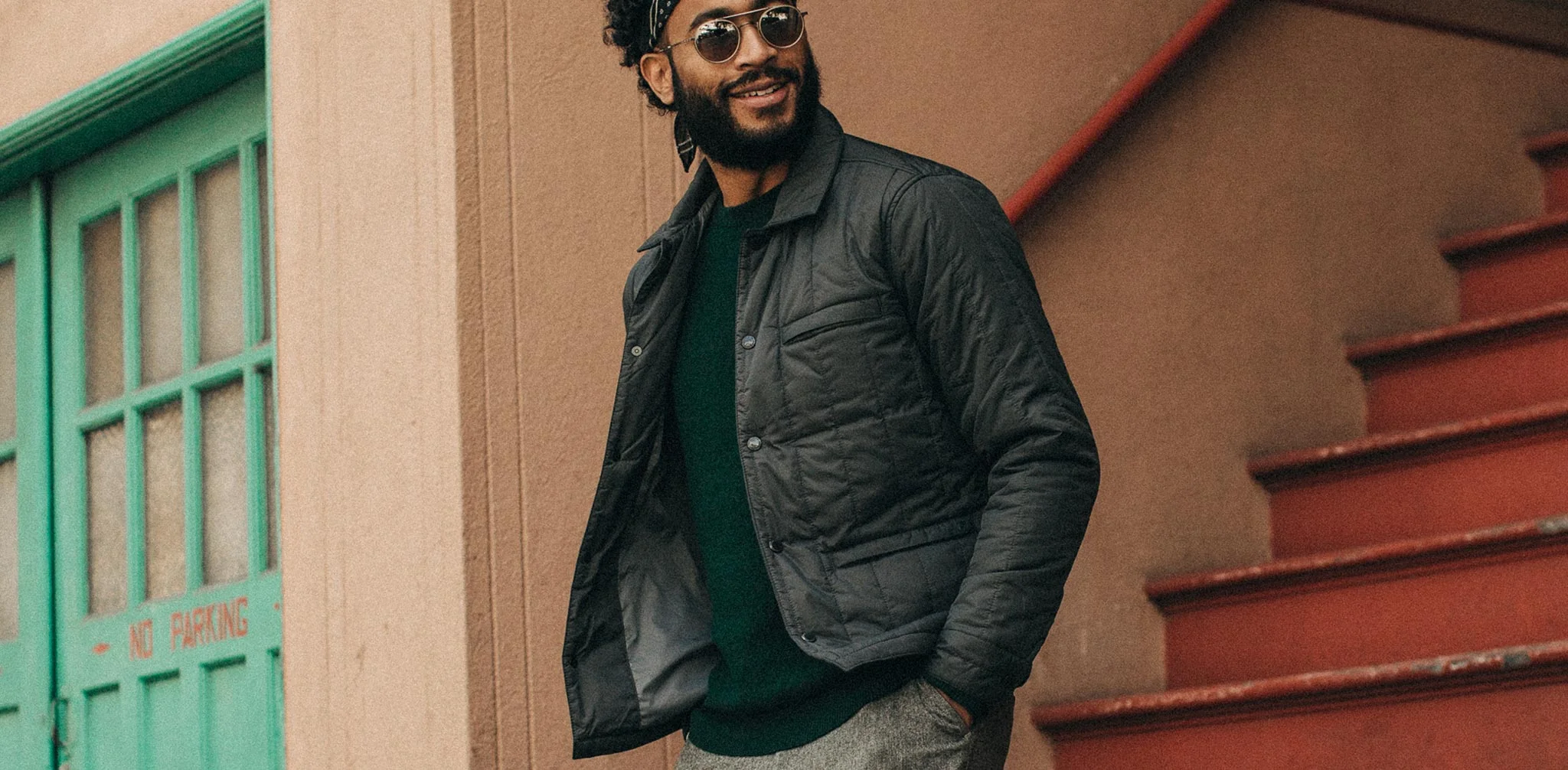The Decker Jacket in Charcoal Quilt - Image 10
