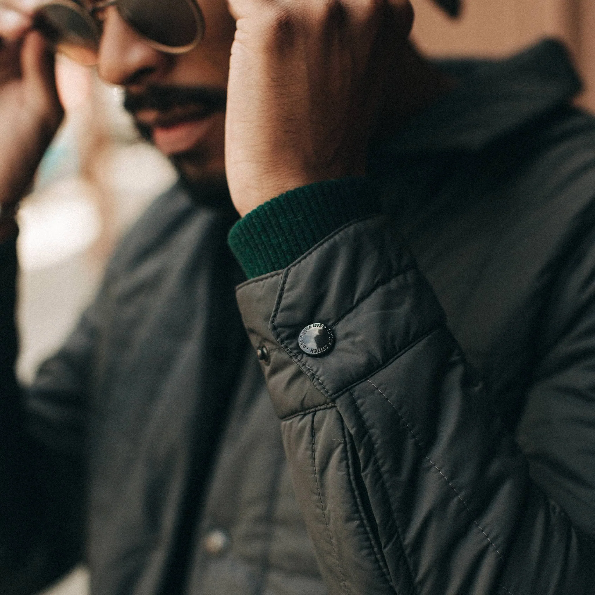 The Decker Jacket in Charcoal Quilt - Image 4