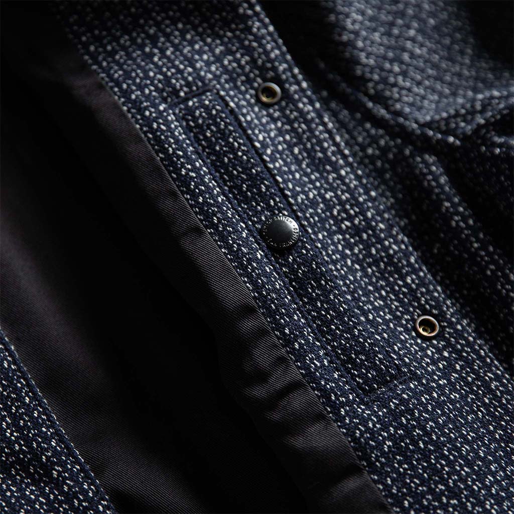 The Decker Jacket in Navy Wool Beach Cloth - Image 7