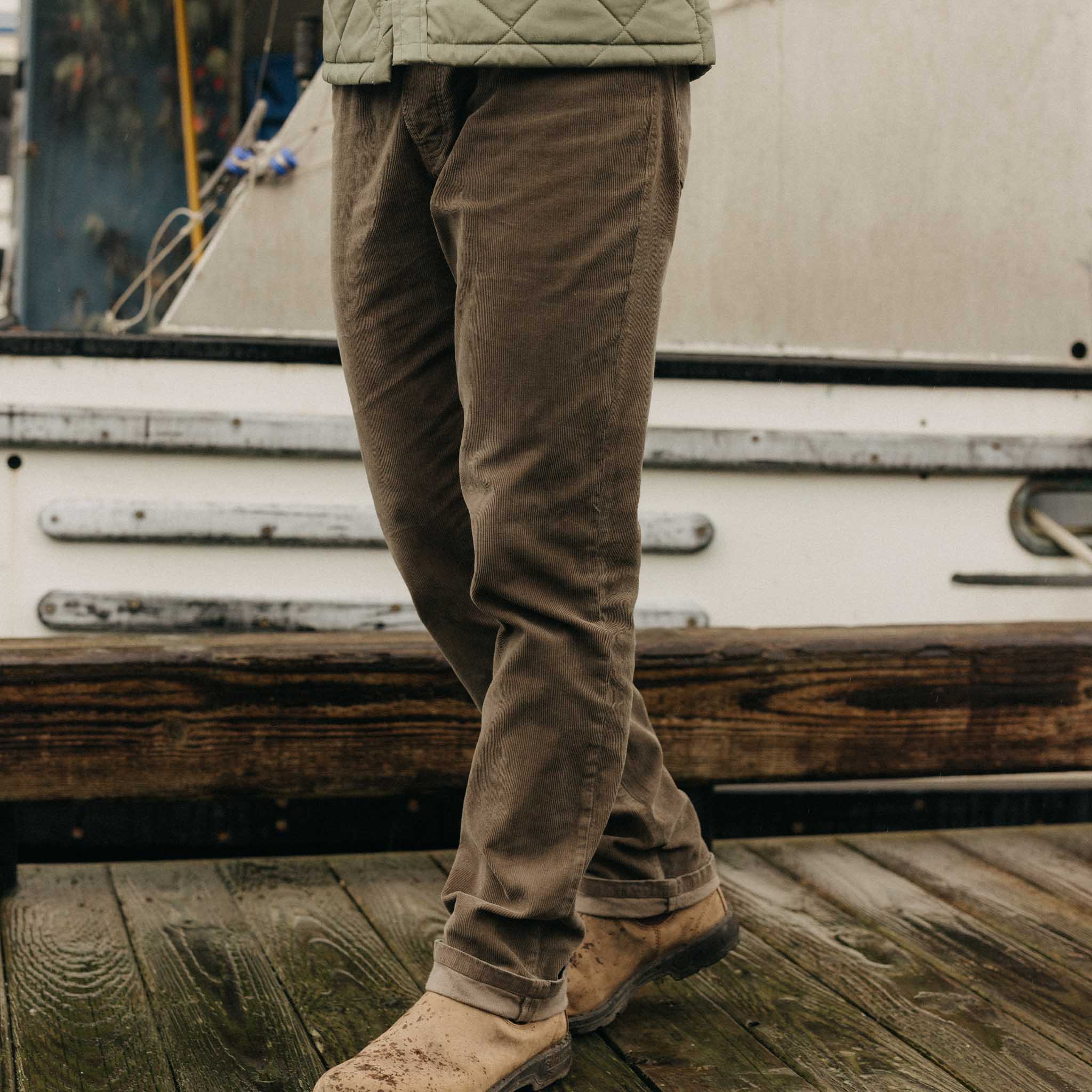 The Democratic 5-Pocket Pant in Fatigue Olive Corduroy - Image 4