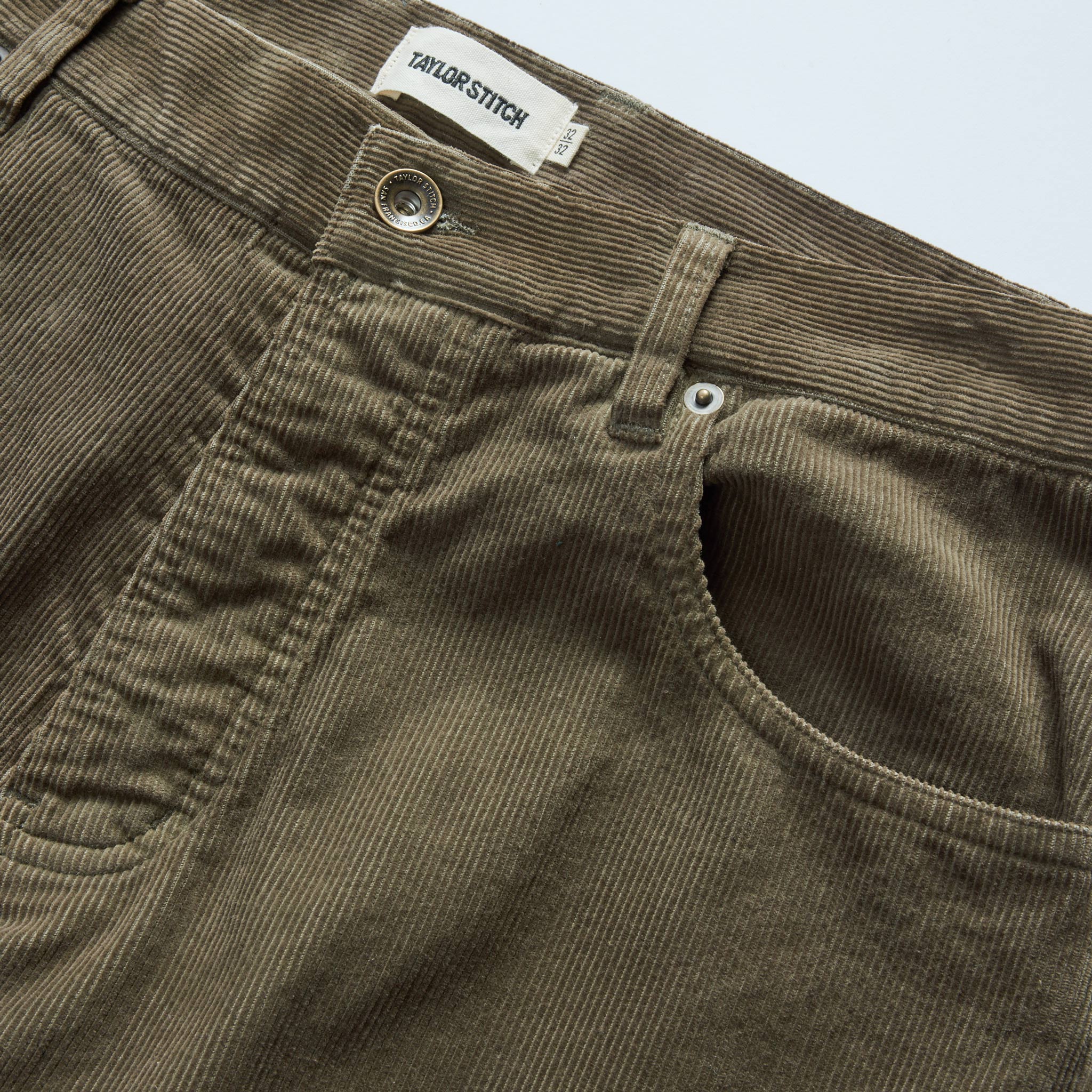 The Democratic 5-Pocket Pant in Fatigue Olive Corduroy - Image 6