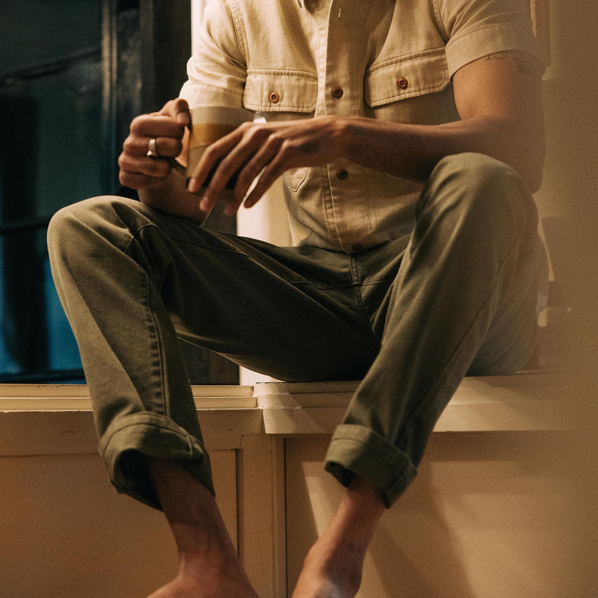 The Democratic All Day Pant in Arid Eucalyptus Canvas - Image 4