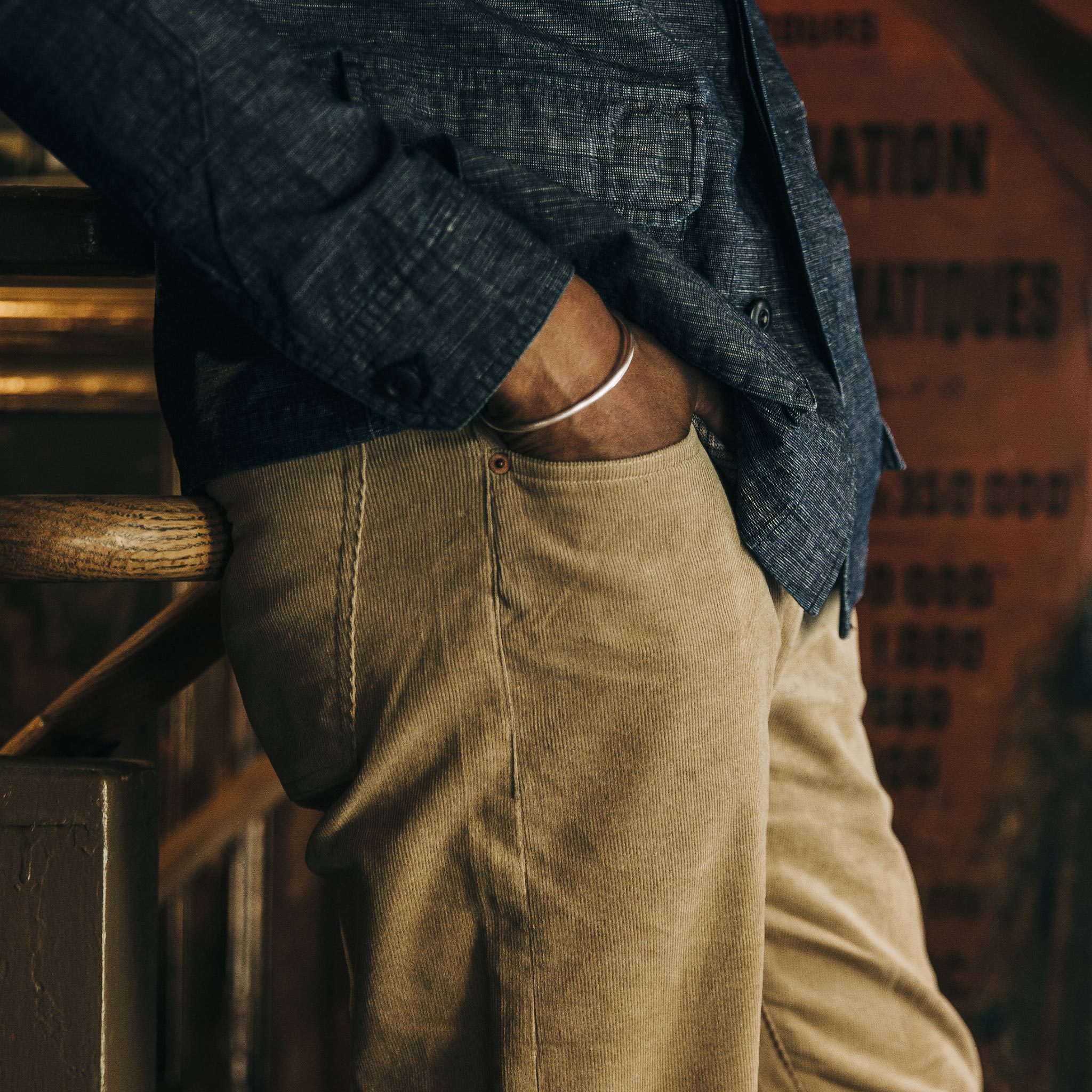 The Democratic All Day Pant in British Khaki Cord - Image 3
