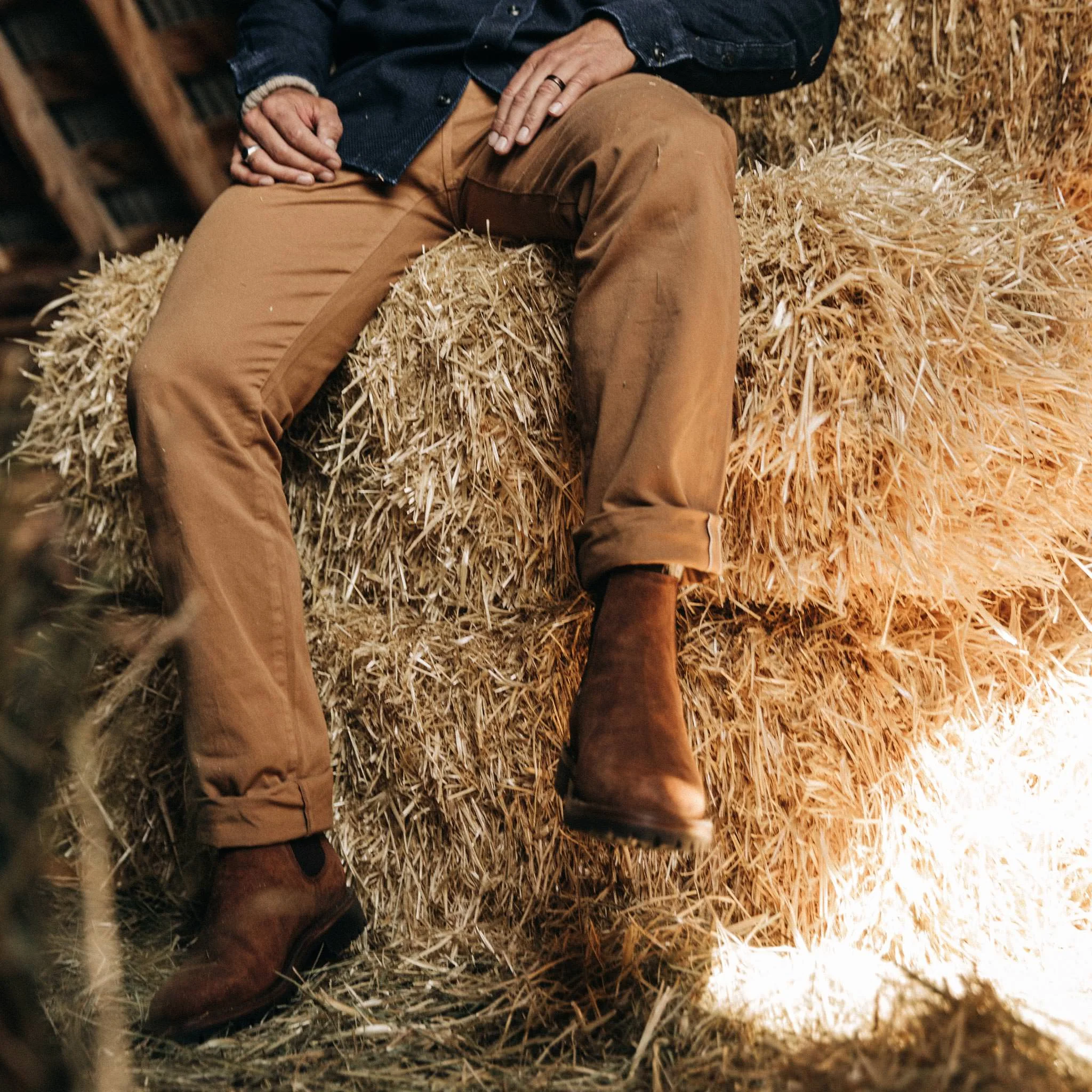 The Democratic All Day Pant in British Khaki Selvage - Image 3