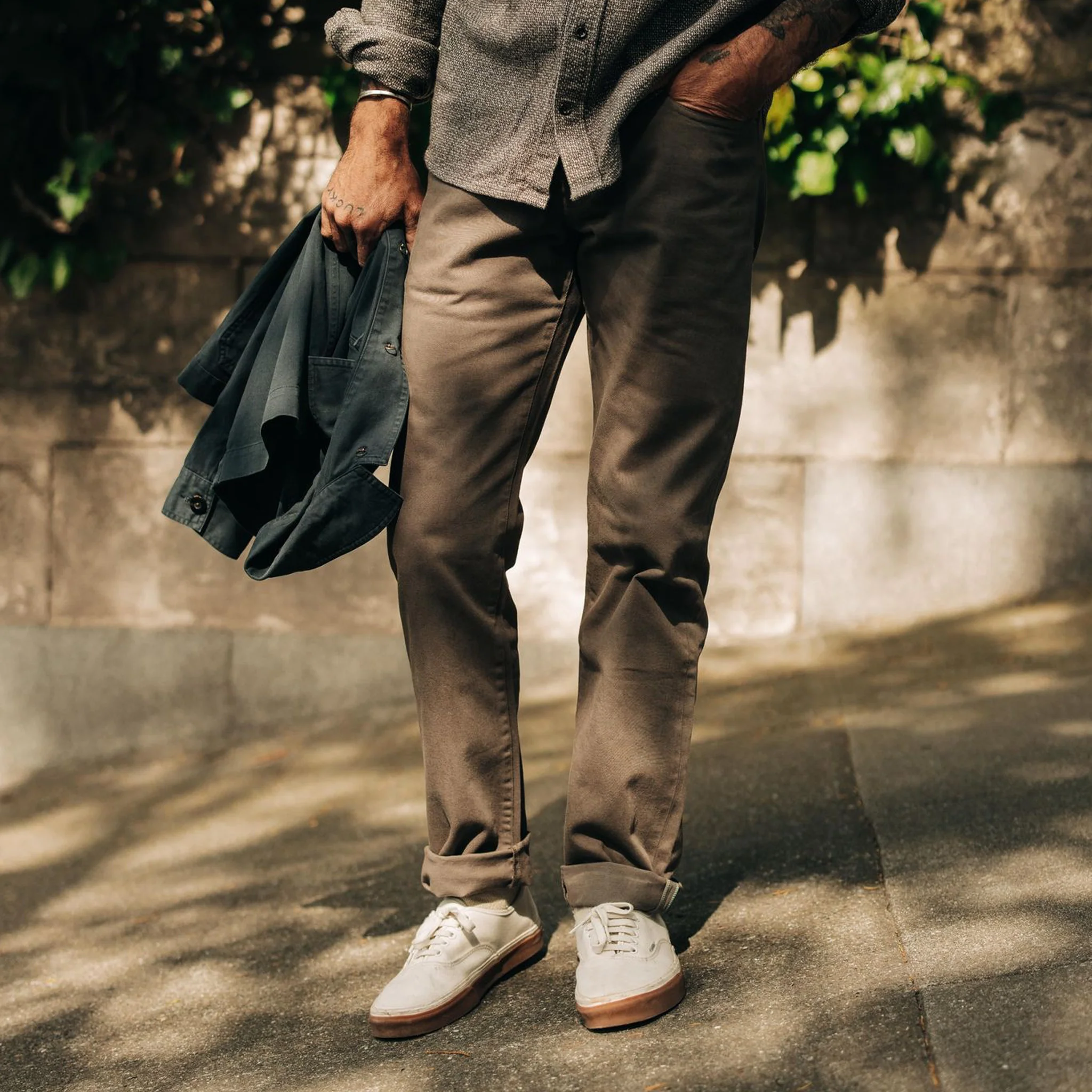 The Democratic All Day Pant in Fatigue Olive Selvage Denim - Image 2