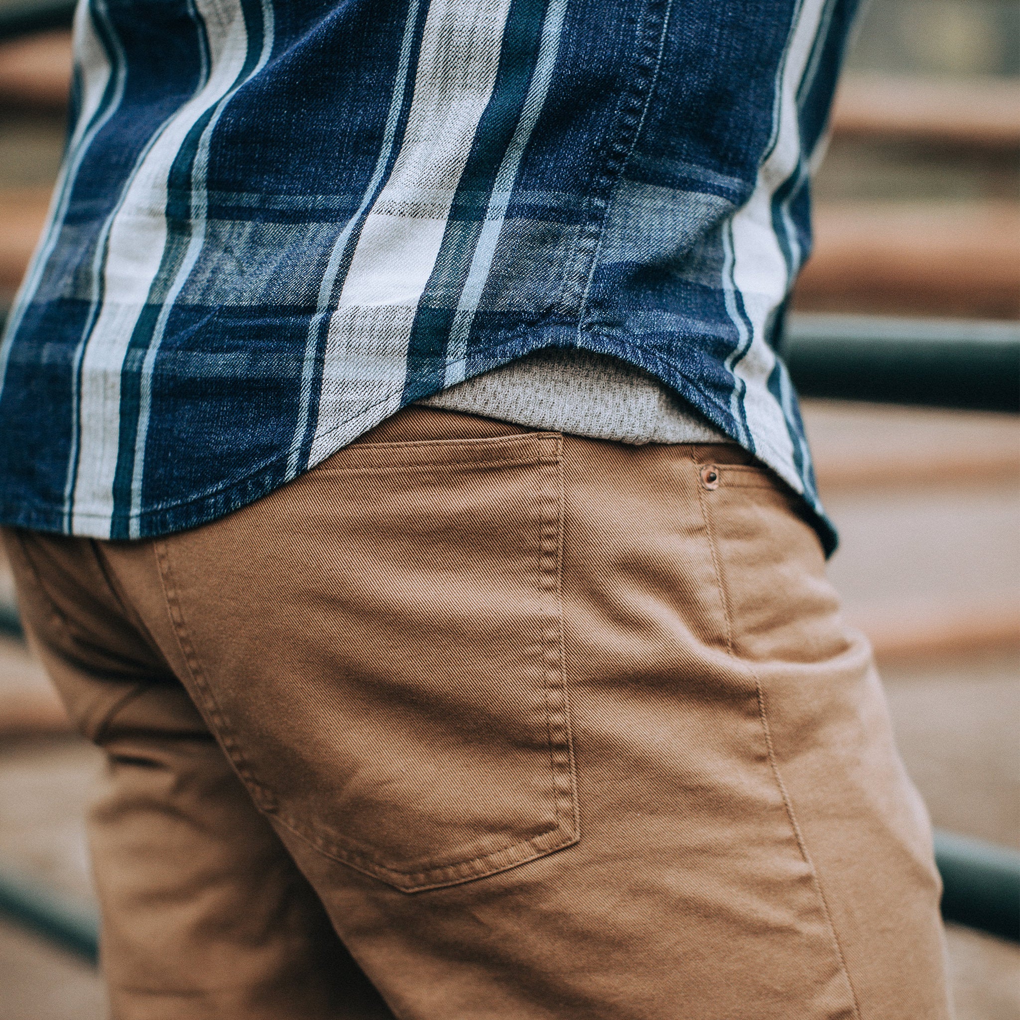 The Democratic All Day Pant in Rustic Oak Organic Selvage - Image 4