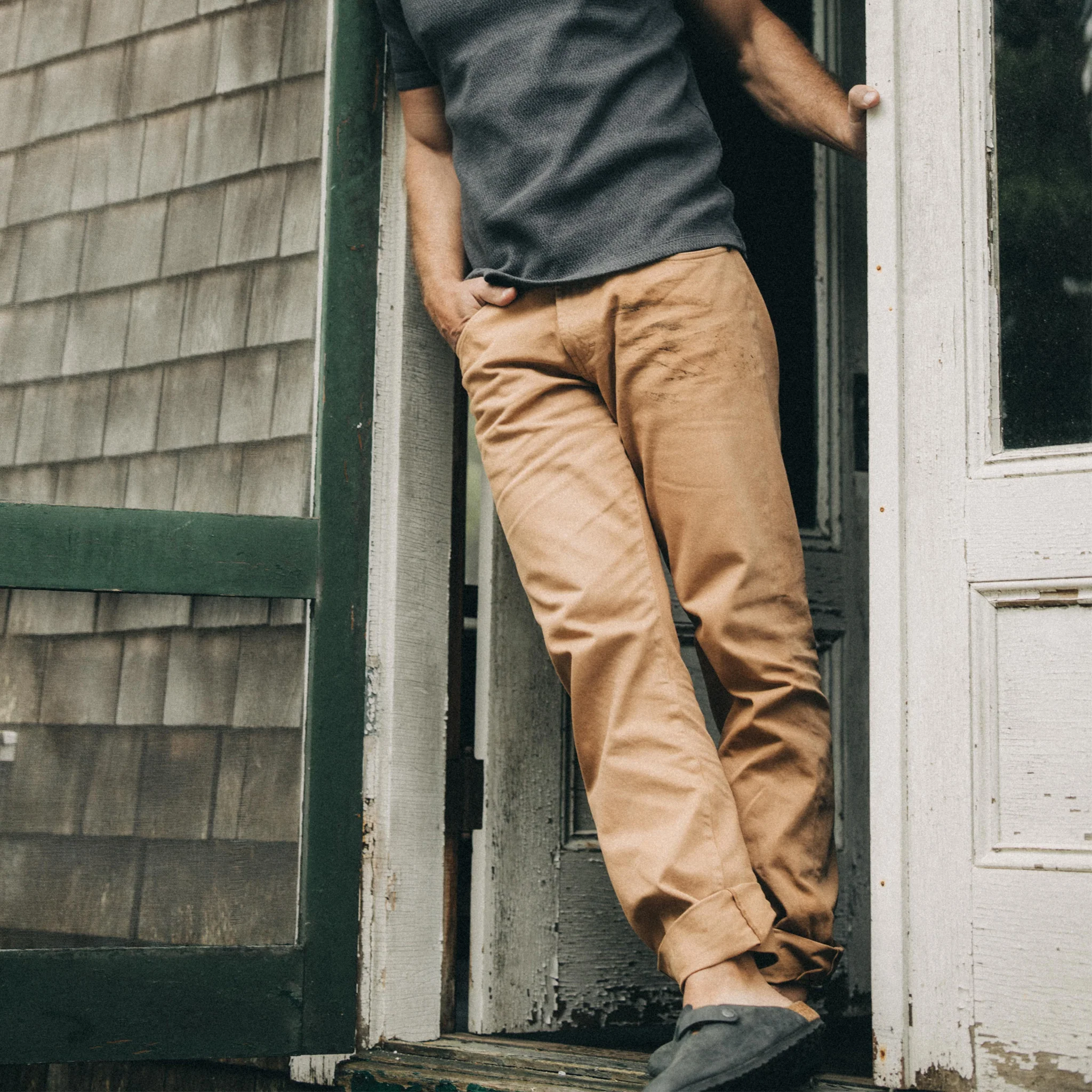 The Democratic All Day Pant in Tobacco Selvage Denim - Image 3