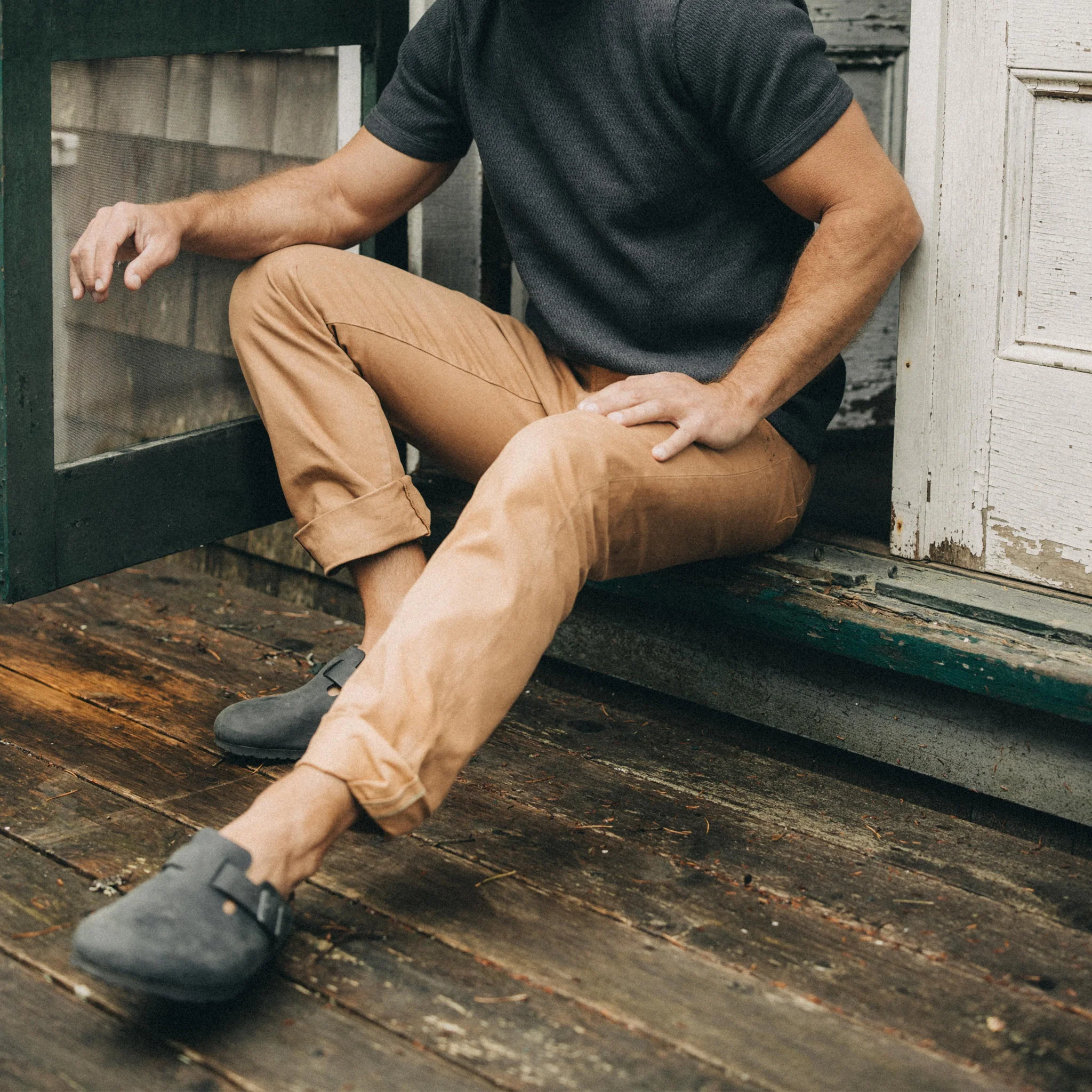 The Democratic All Day Pant in Tobacco Selvage Denim - Image 4