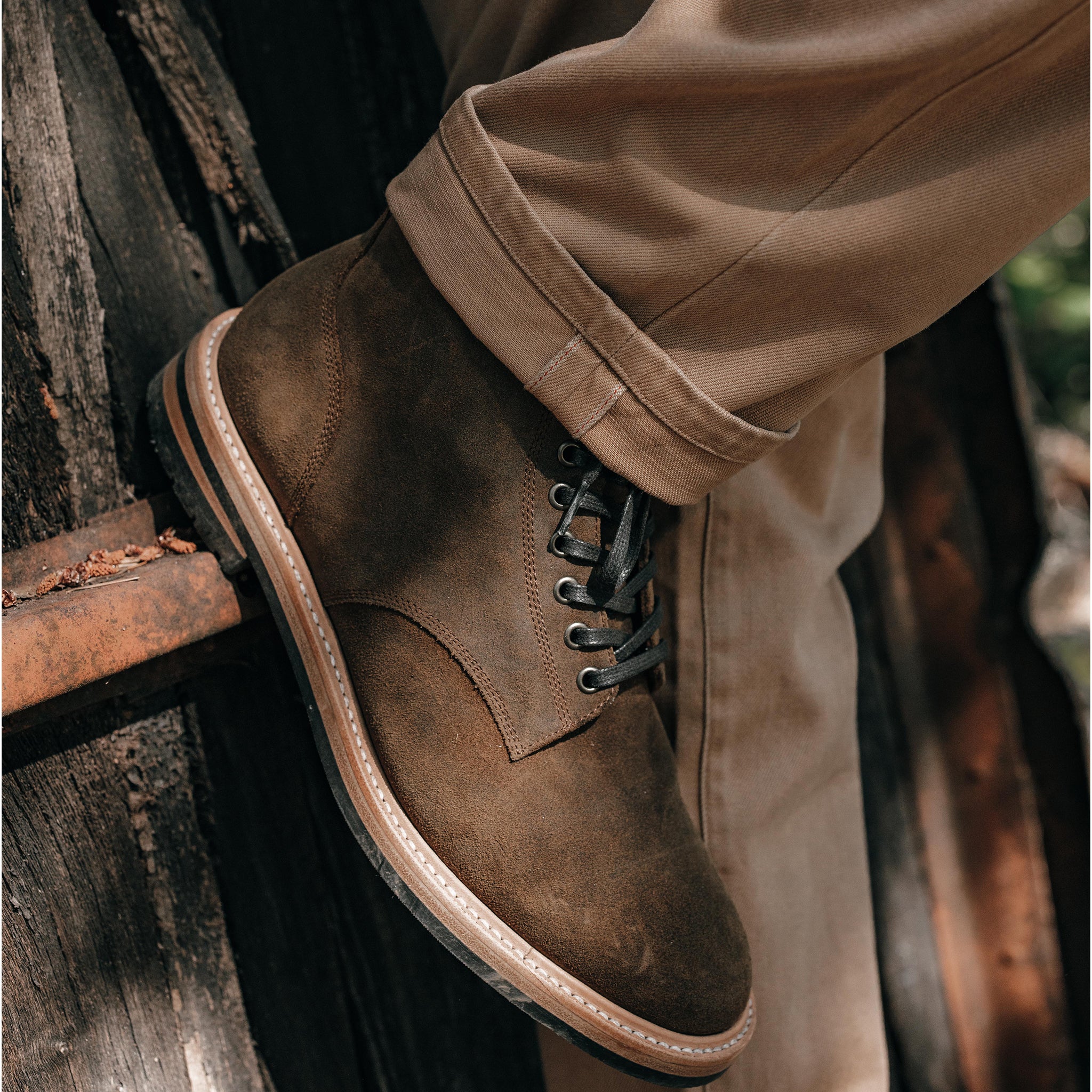 The Democratic All Day Pant in Washed Tobacco Selvage - Image 4