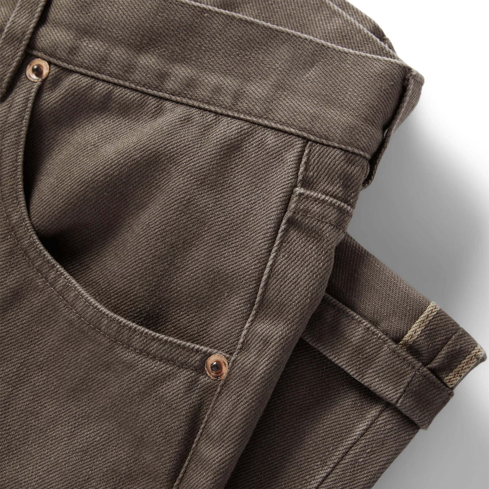 The Democratic All Day Pant in Washed Walnut Selvage - Image 5