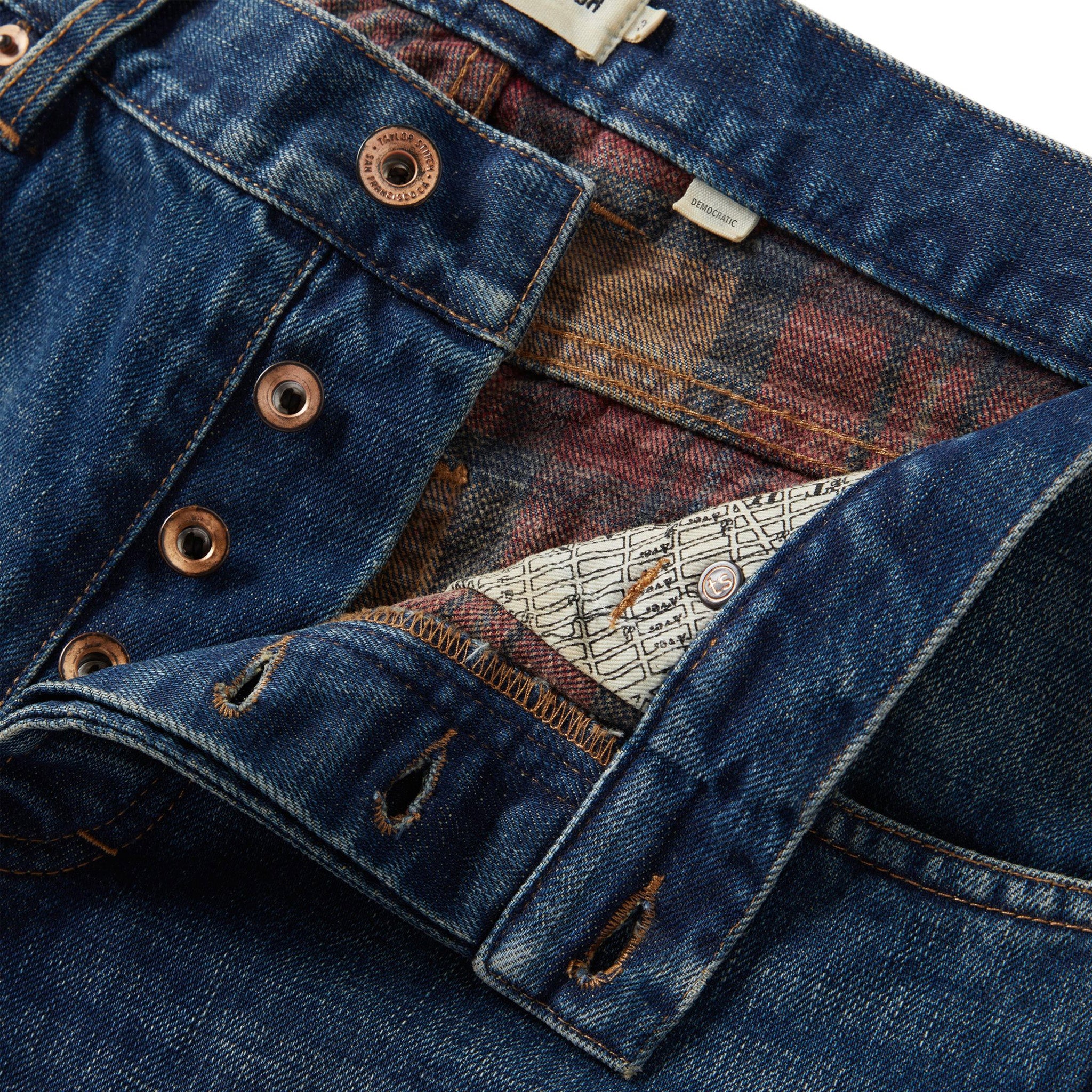 The Democratic Brushed Back Jean in Sawyer Wash Organic Selvage - Image 8