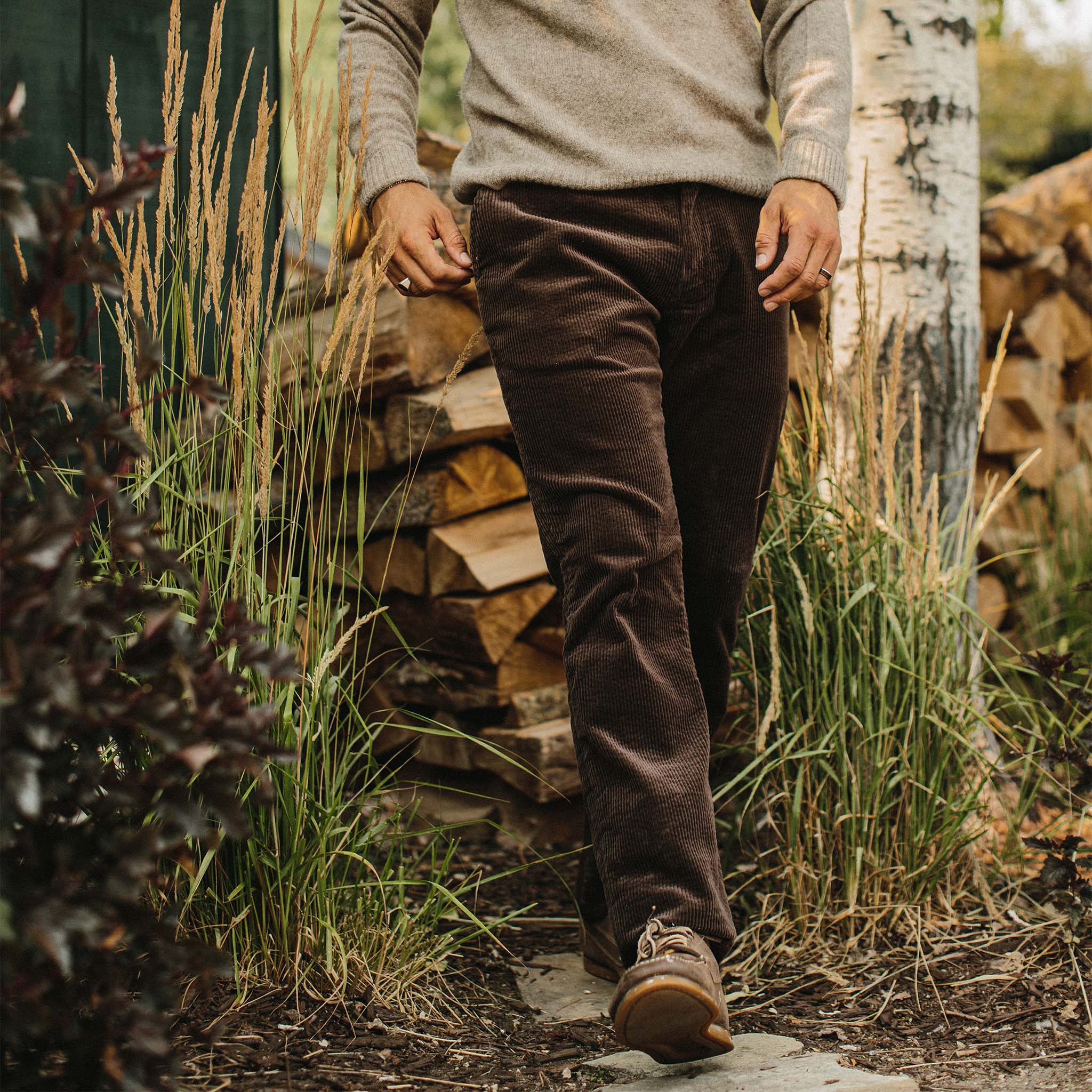 The Democratic Foundation Pant in Espresso Cord - Image 2