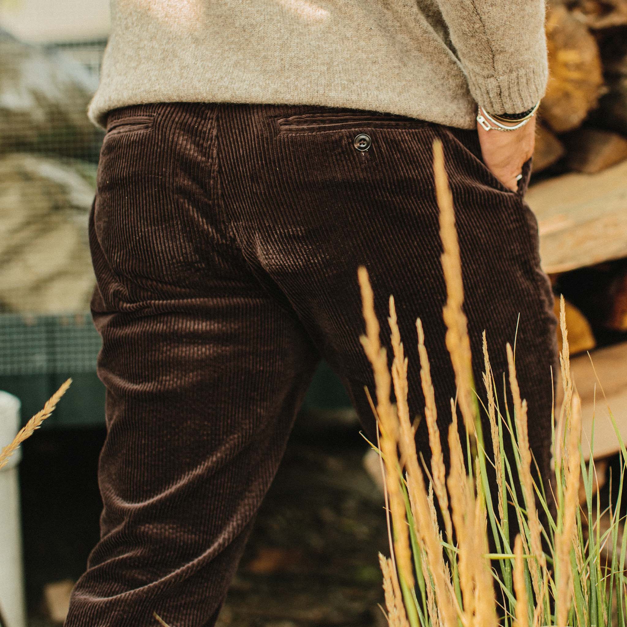 The Democratic Foundation Pant in Espresso Cord - Image 4