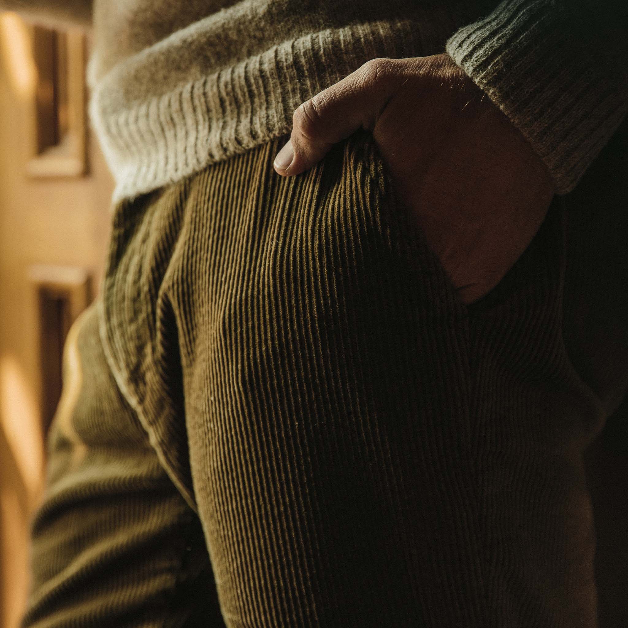The Democratic Foundation Pant in Olive Cord - Image 3