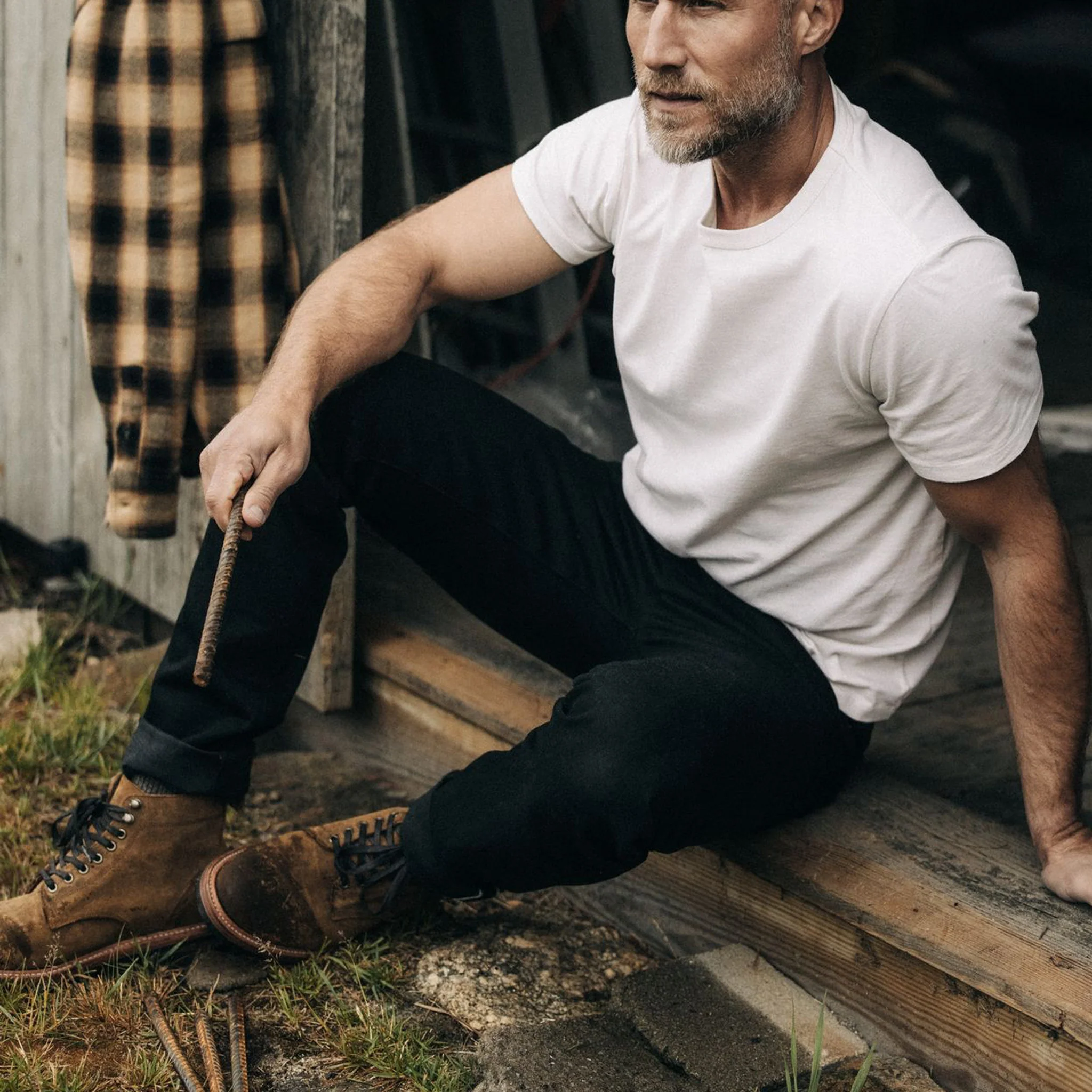 The Democratic Jean in Black Nihon Menpu Selvedge - Image 4