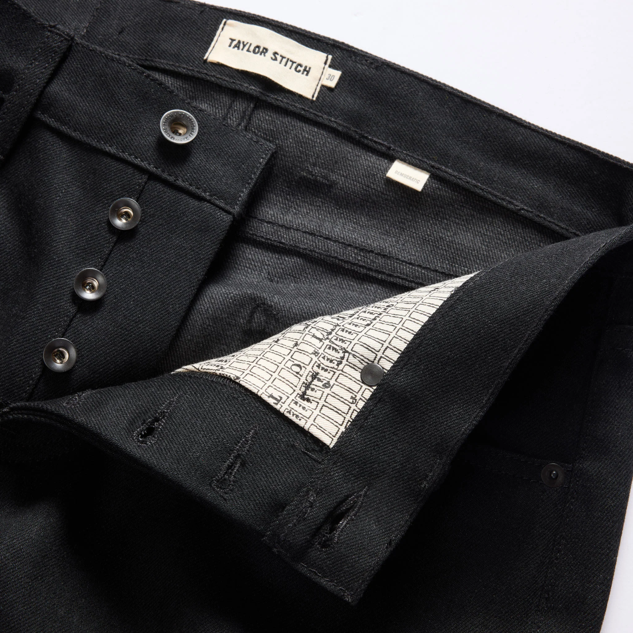 The Democratic Jean in Black Nihon Menpu Selvedge - Image 9