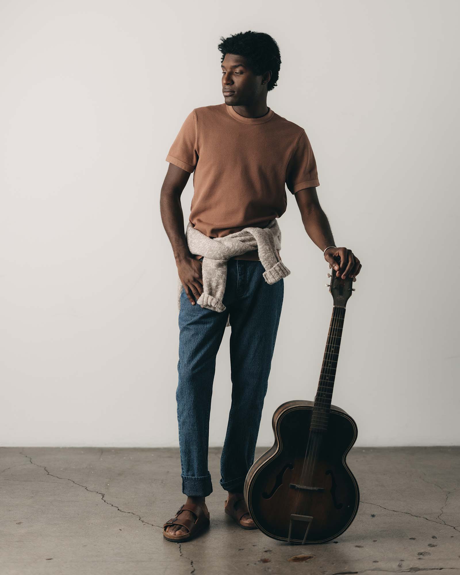 The Democratic Jean in Japanese Washed Indigo Sashiko - Image 3