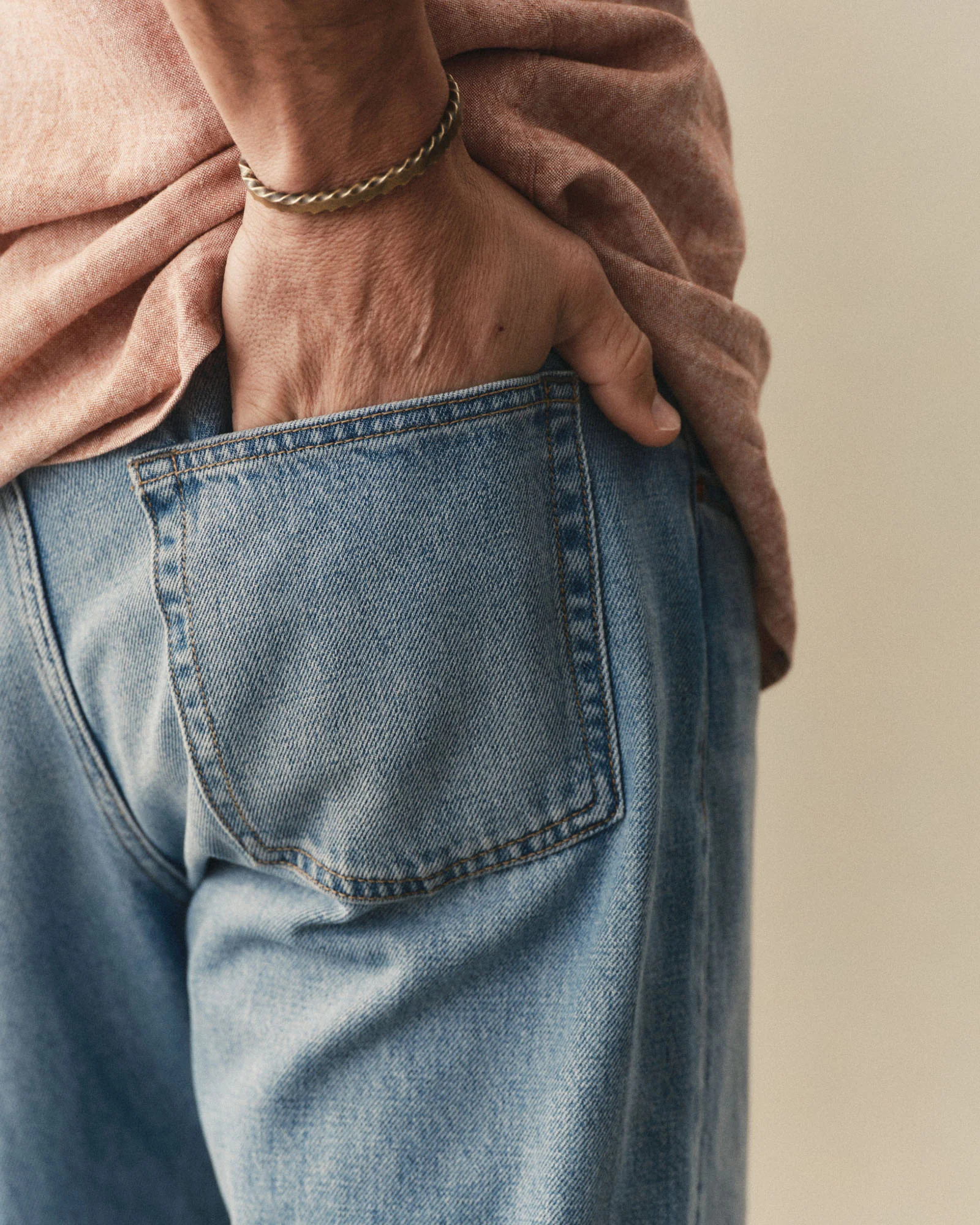 The Democratic Jean in Light Wash Hemp Denim - Image 3