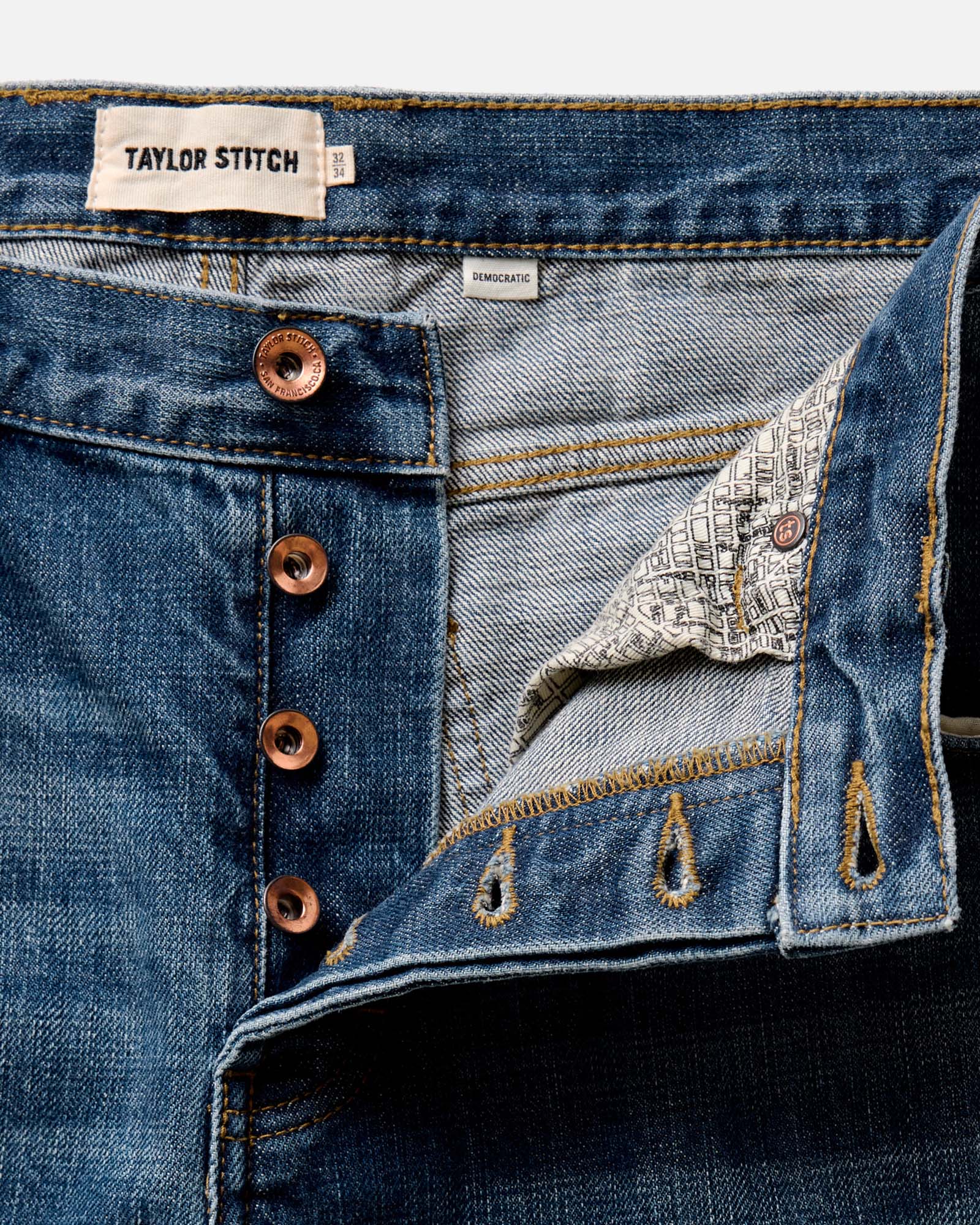 The Democratic Jean in Mid Wash Organic Selvedge - Image 5