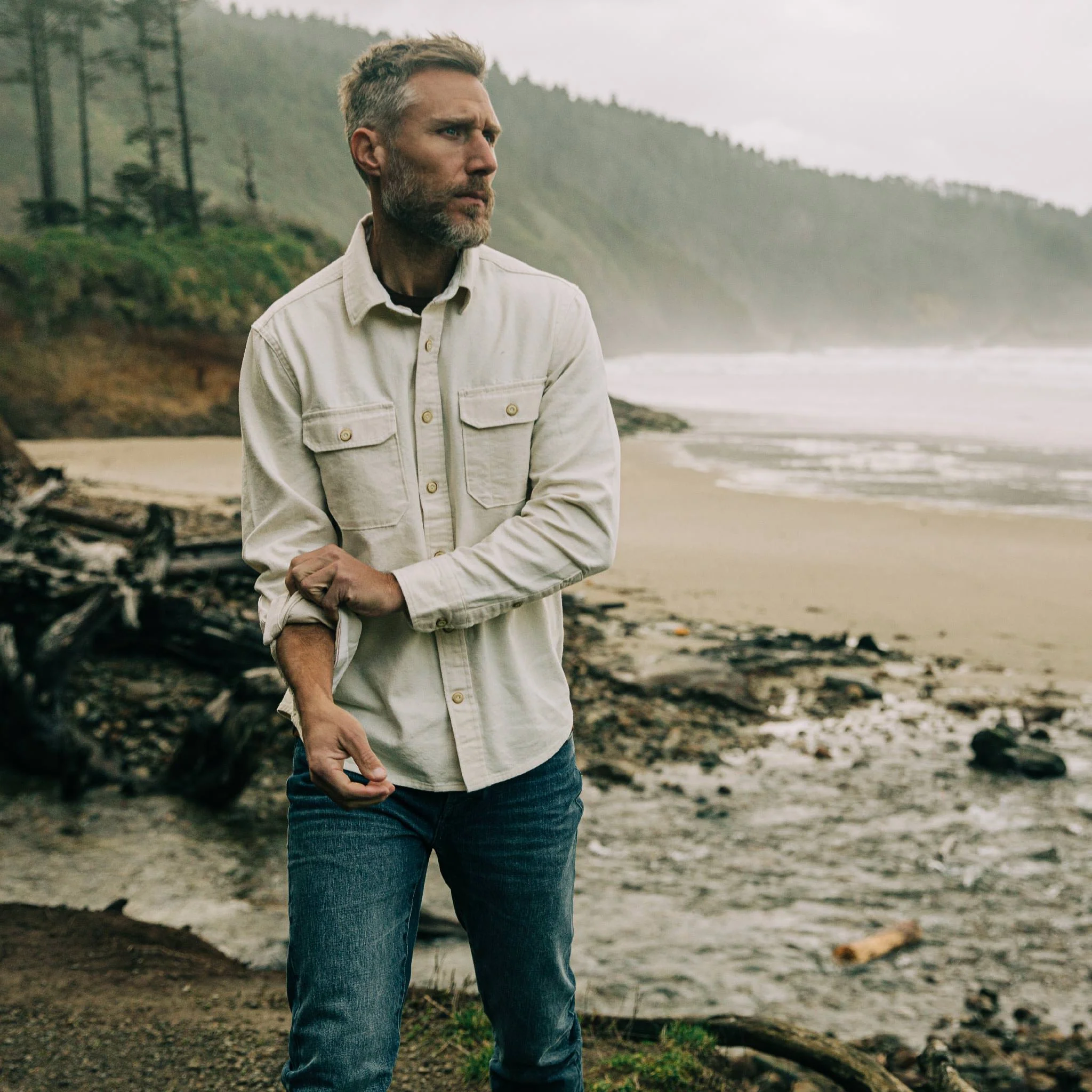 The Division Shirt in Natural Selvage - Image 2