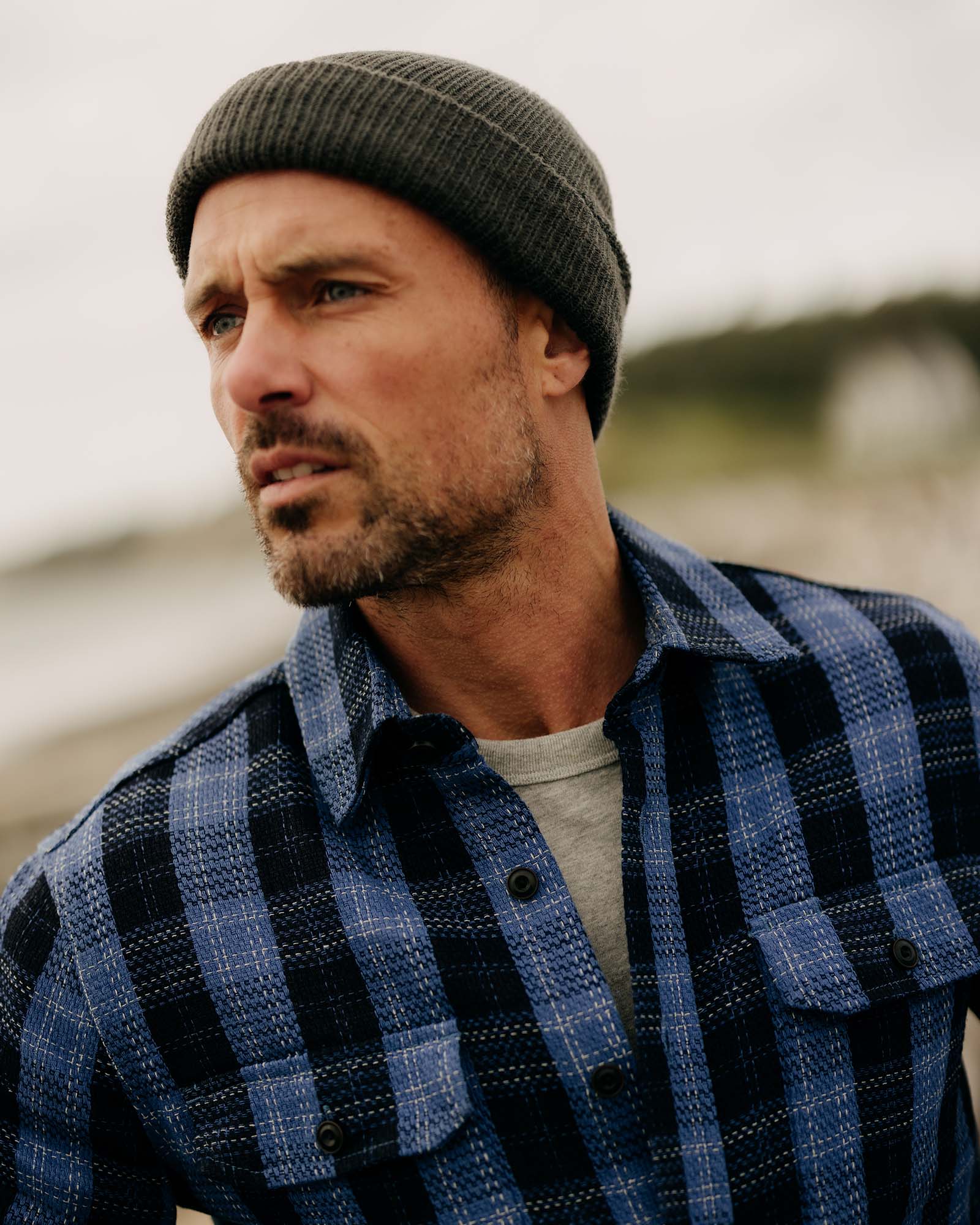 The Division Shirt in Rinsed Indigo Plaid - Image 3
