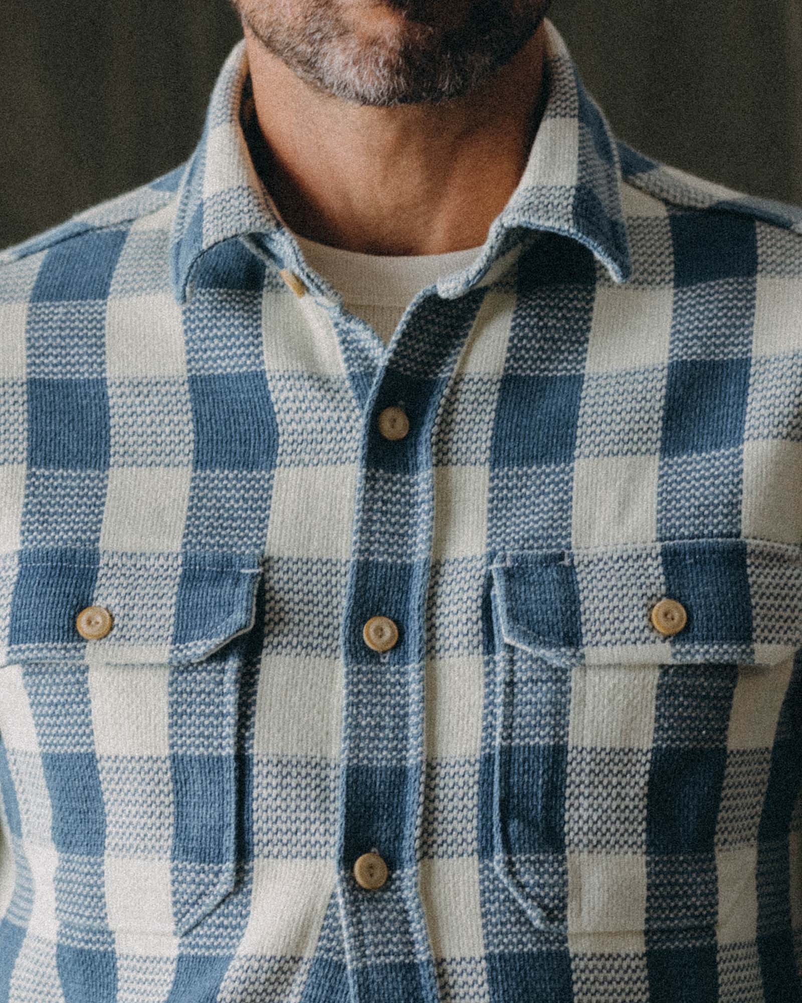 The Division Shirt in Washed Indigo Check - Image 4