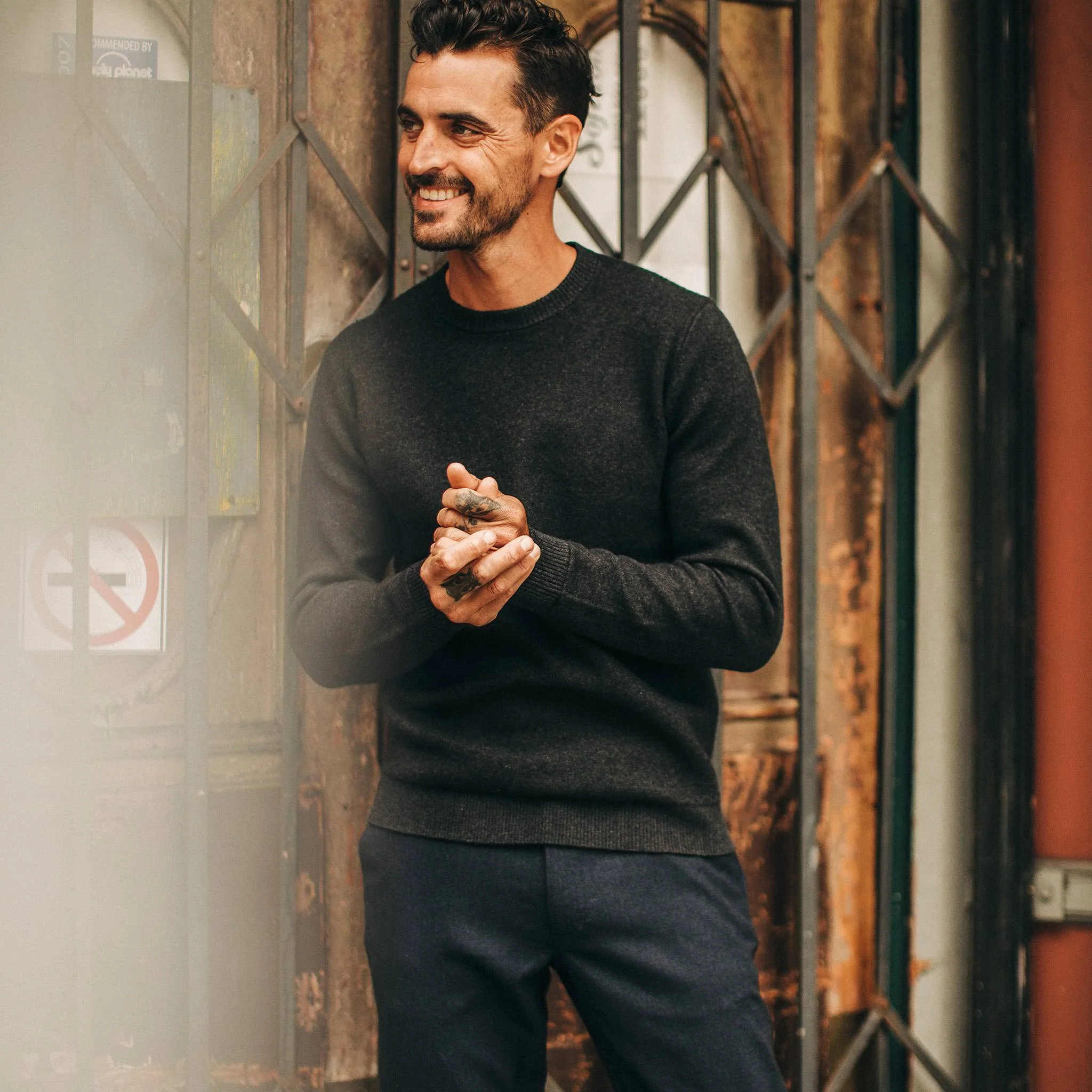 The Double Knit Sweater in Charcoal - Image 2