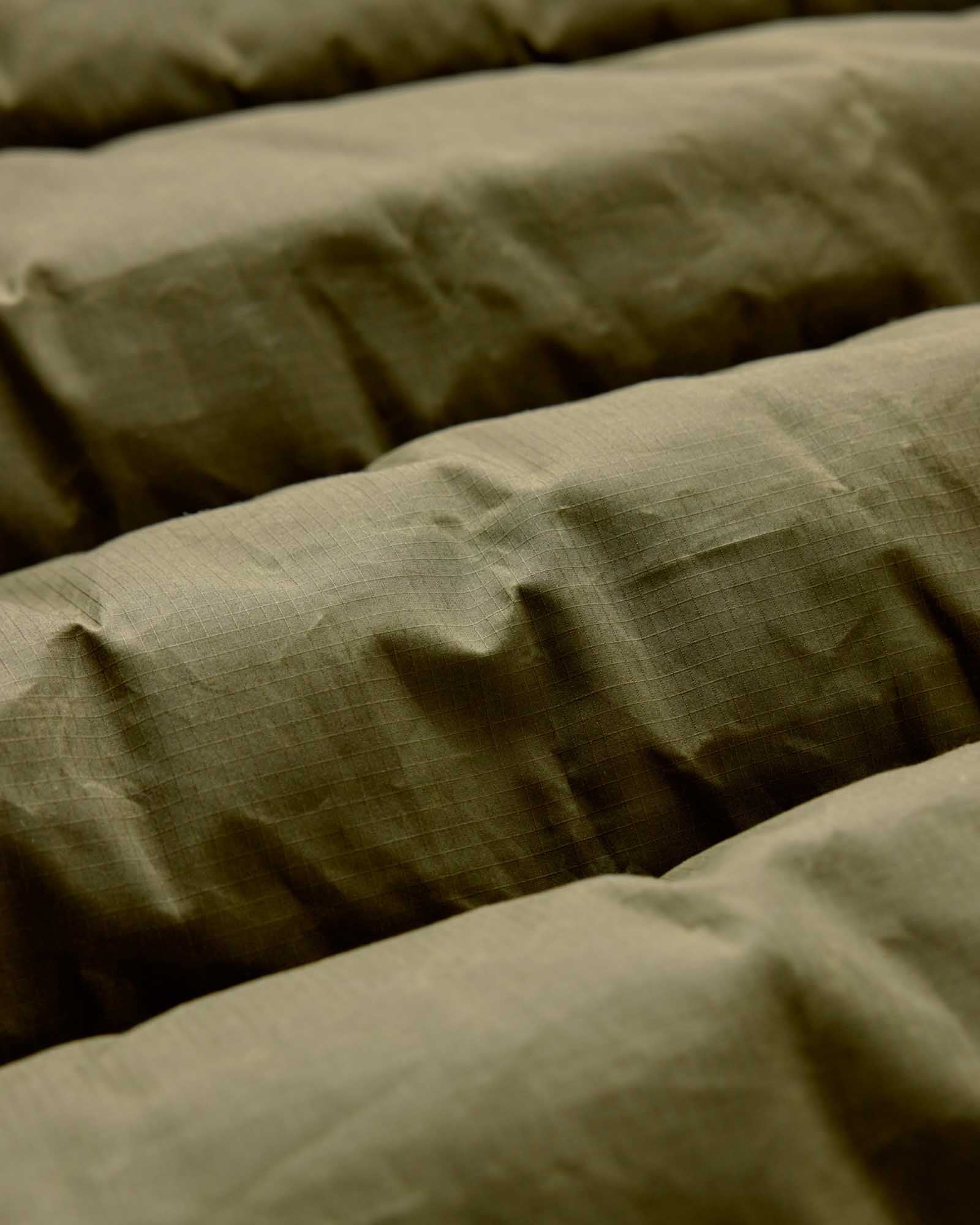The Down Sweater in Olive Waxed Ripstop - Image 10