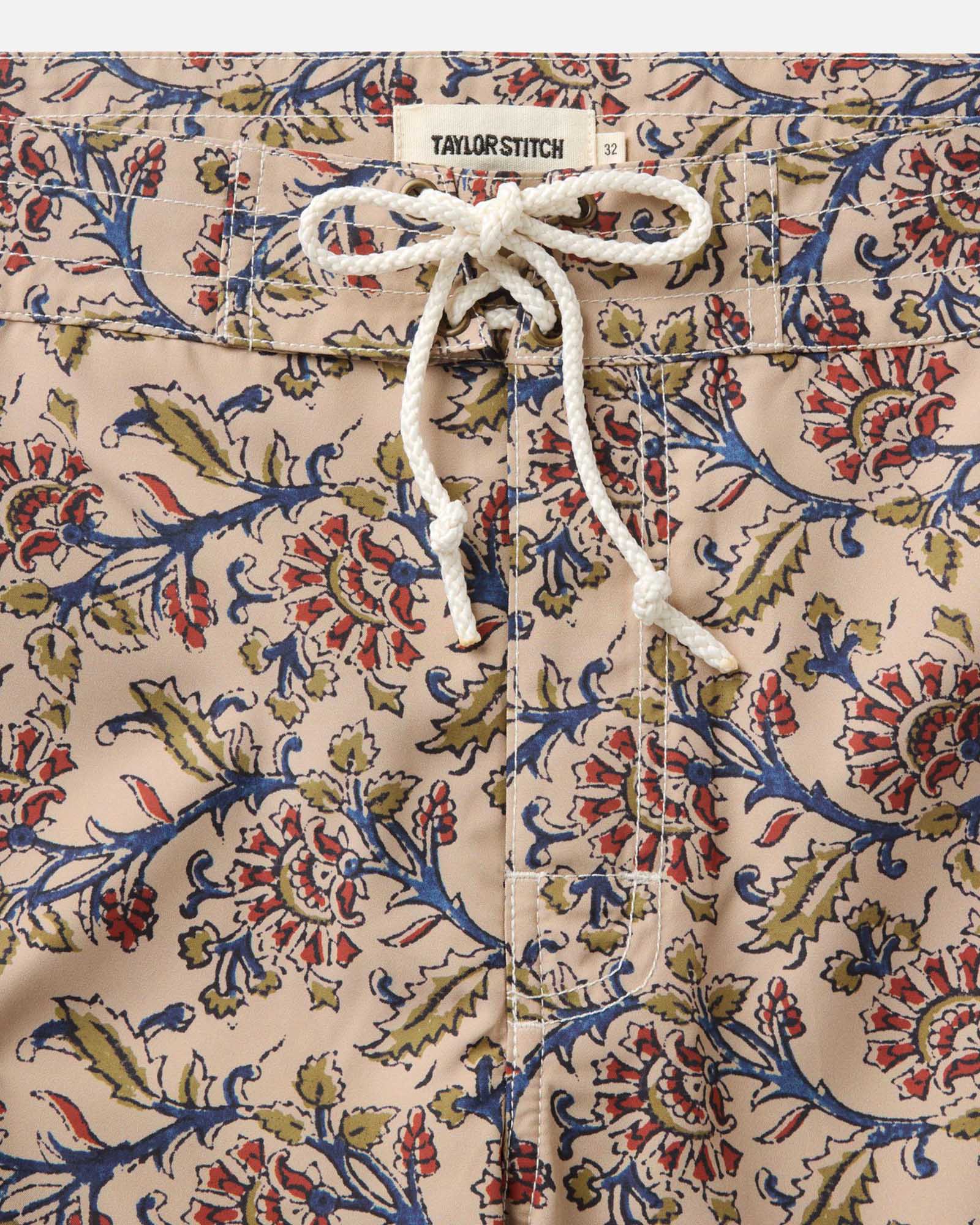 The Drift Board Short in Ivory Floral - Image 5