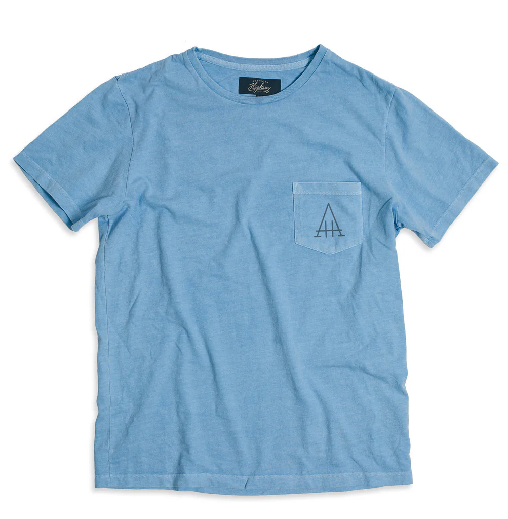 The Highway Tee in Dusty Blue - Image 2