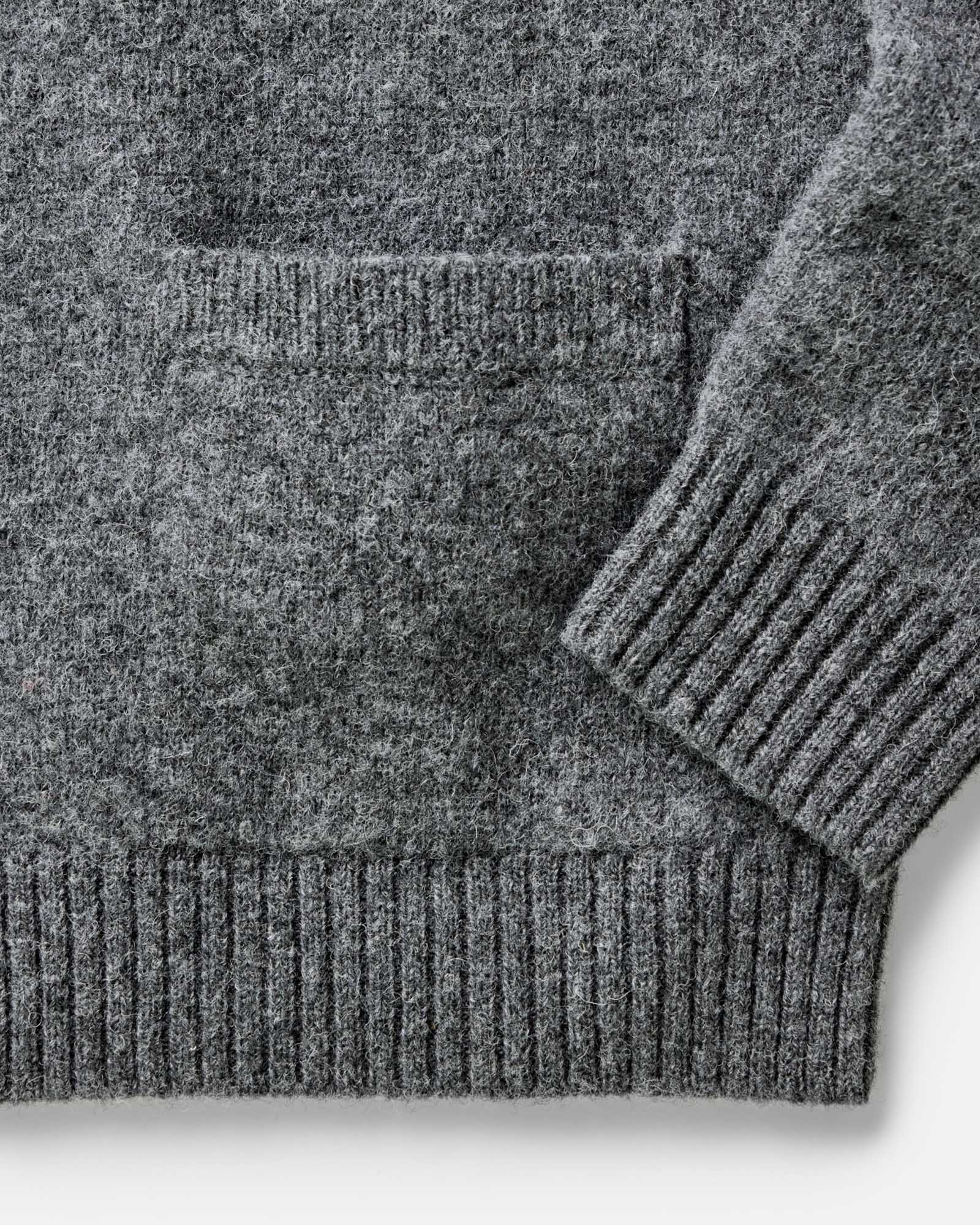 The Eastmoor Cardigan in Heather Graphite Wool - Image 5