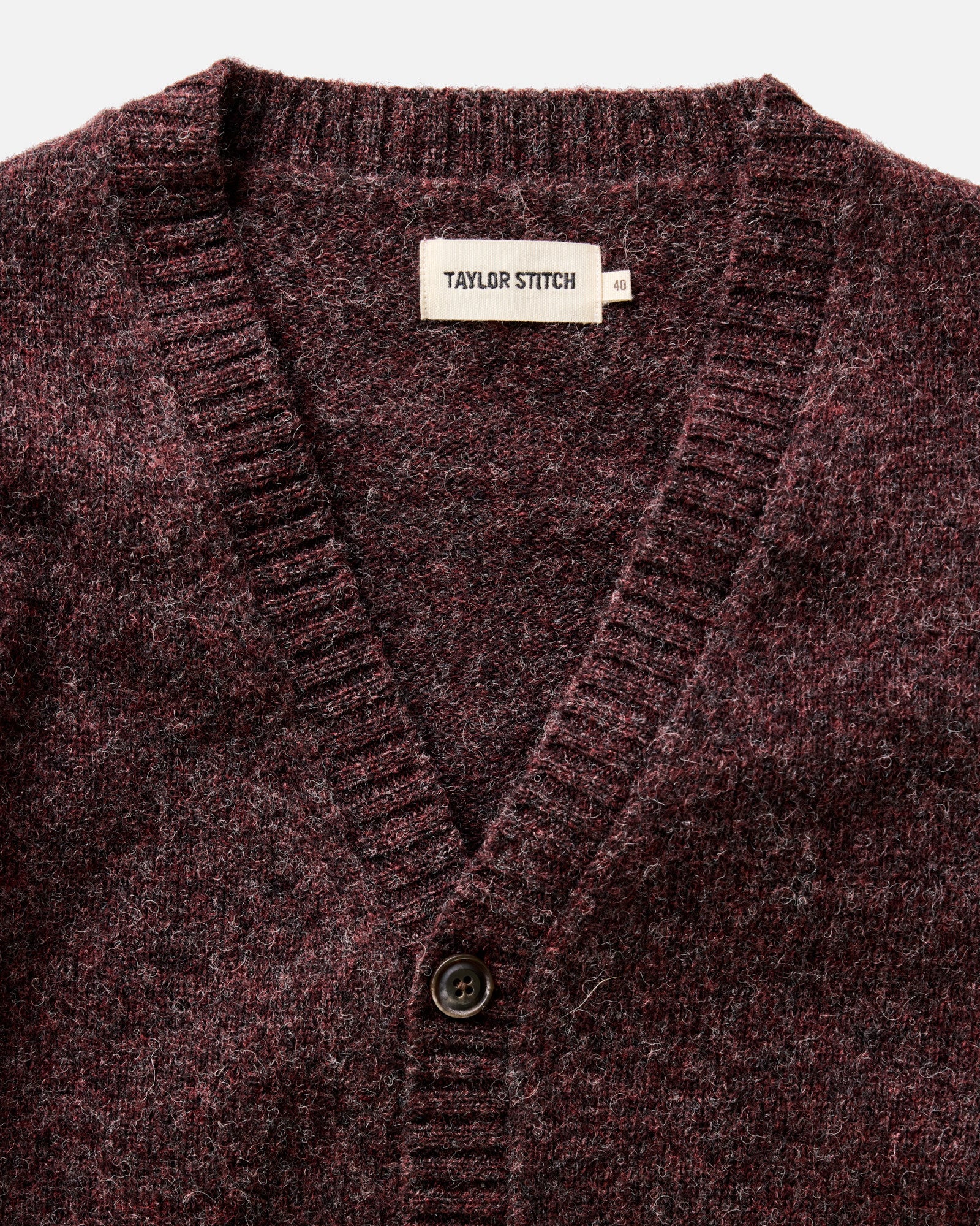 The Eastmoor Cardigan in Heather Port Wool - Image 4