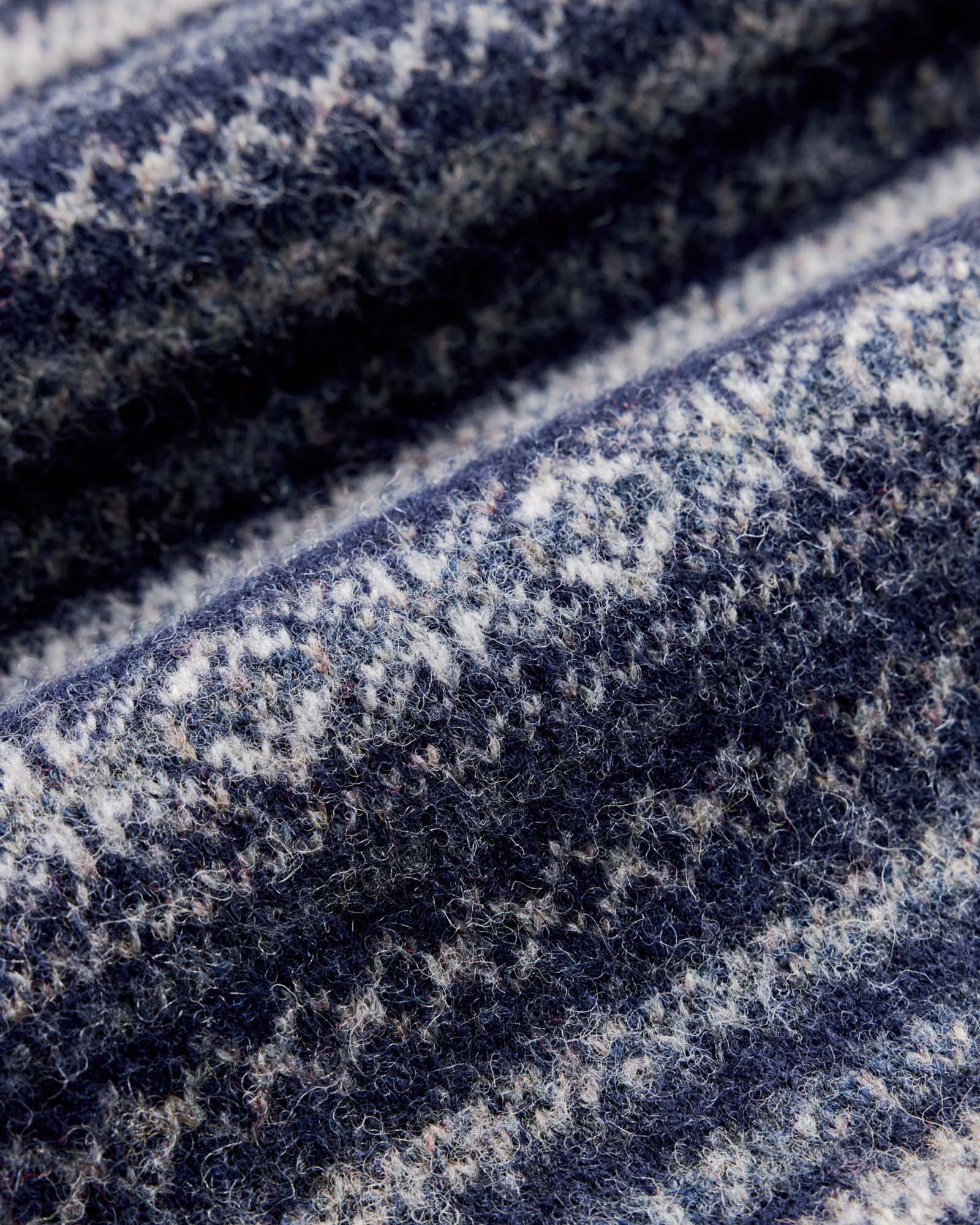 The Eastmoor Sweater in Navy Fair Isle Wool - Image 6
