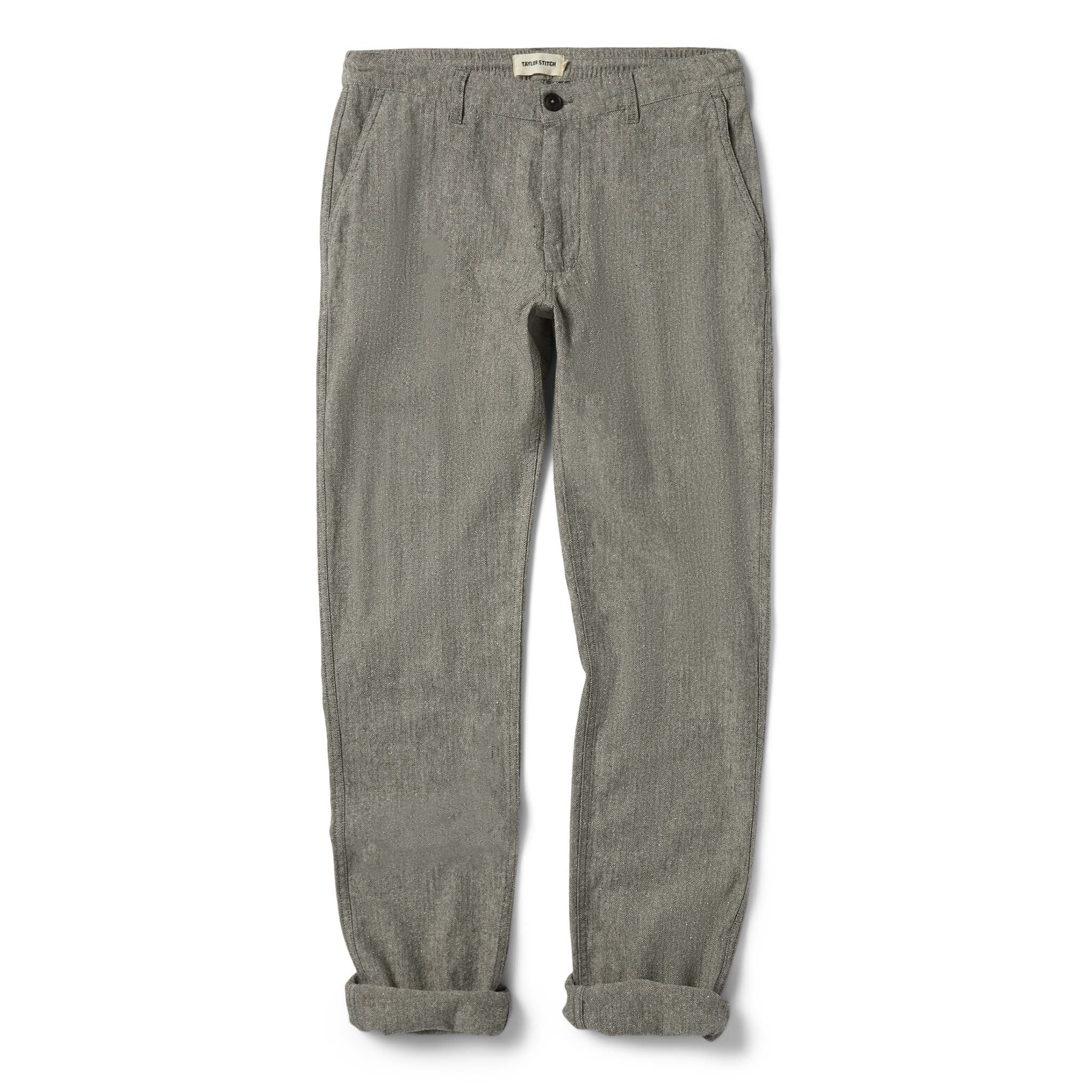 The Easy Pant in Charcoal Herringbone - Image 8