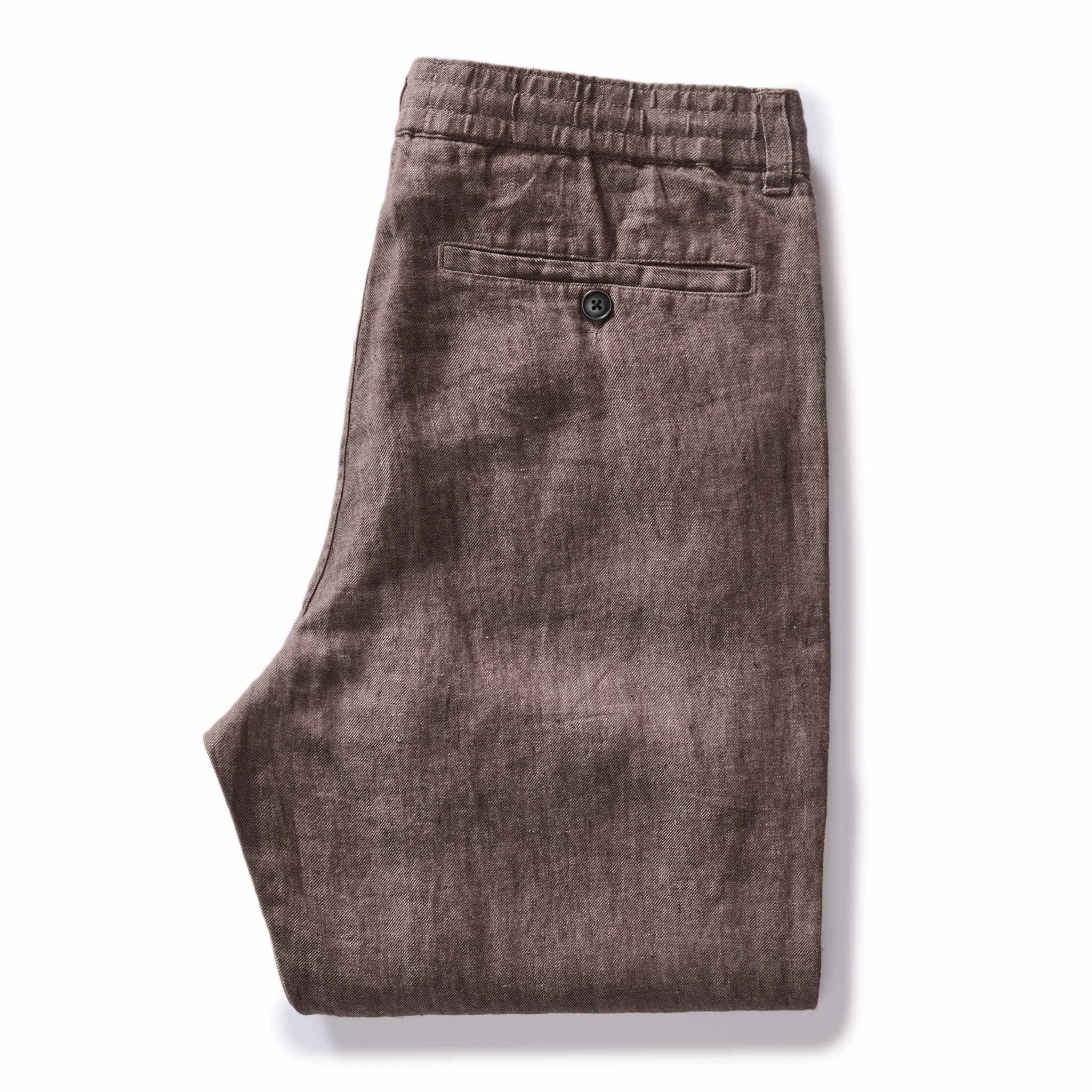 The Easy Pant in Cocoa Linen - Image 7