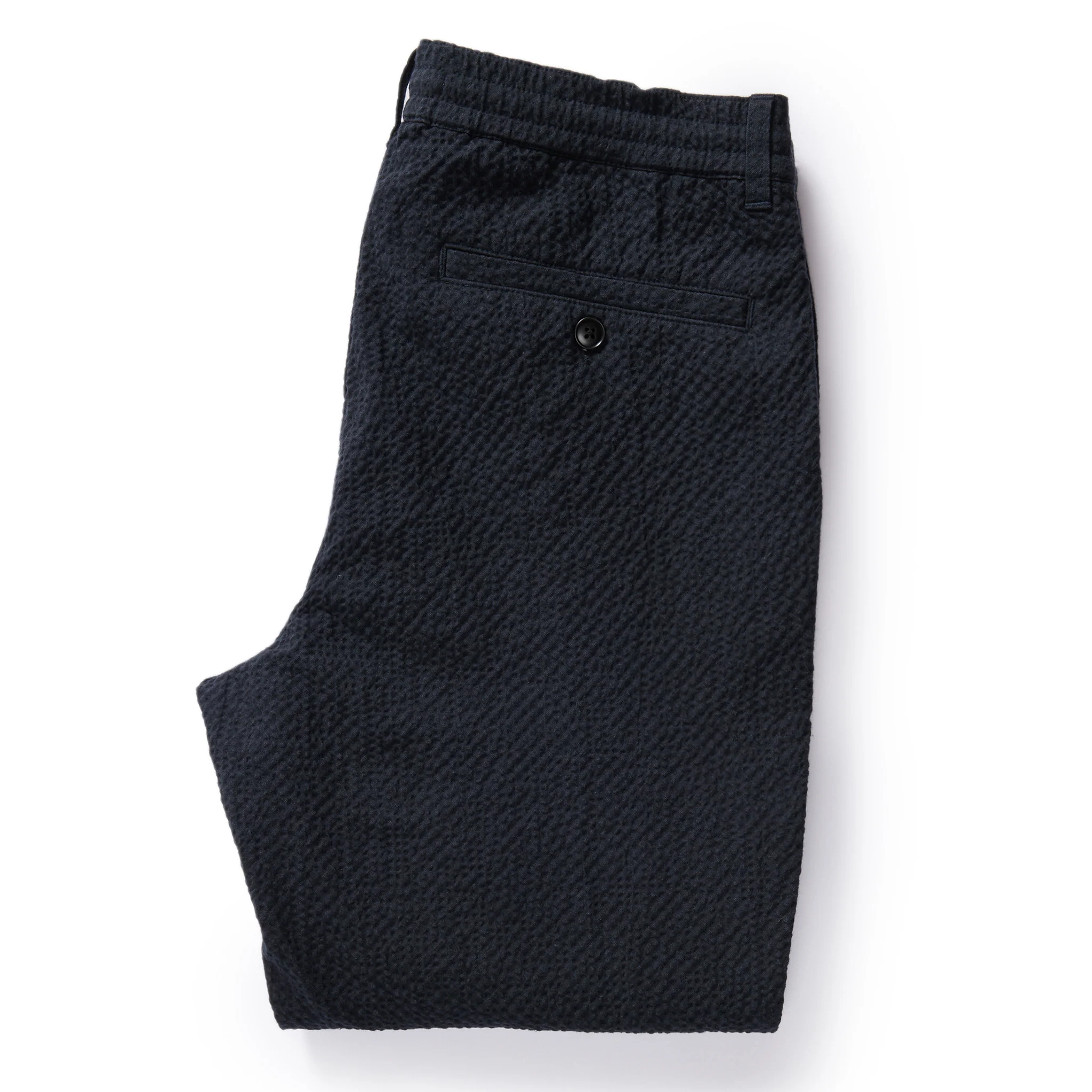 The Easy Pant in Heather Navy Seersucker - Image 5