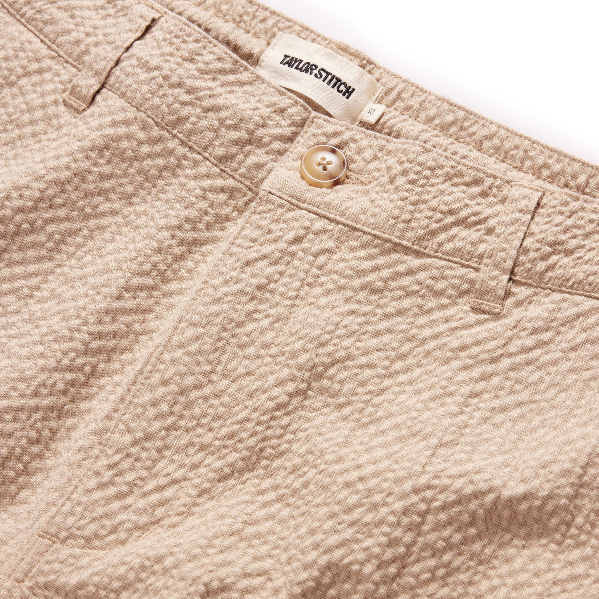 The Easy Pant in Heather Oat Seersucker - Image 8