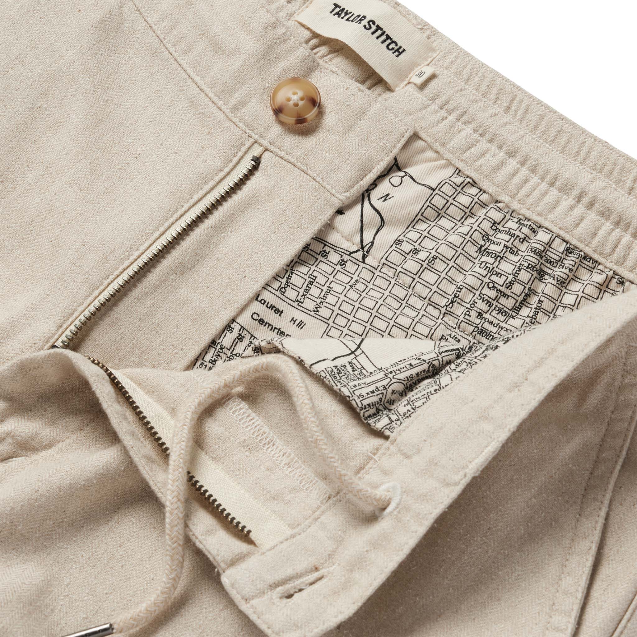 The Easy Pant in Natural Herringbone - Image 5