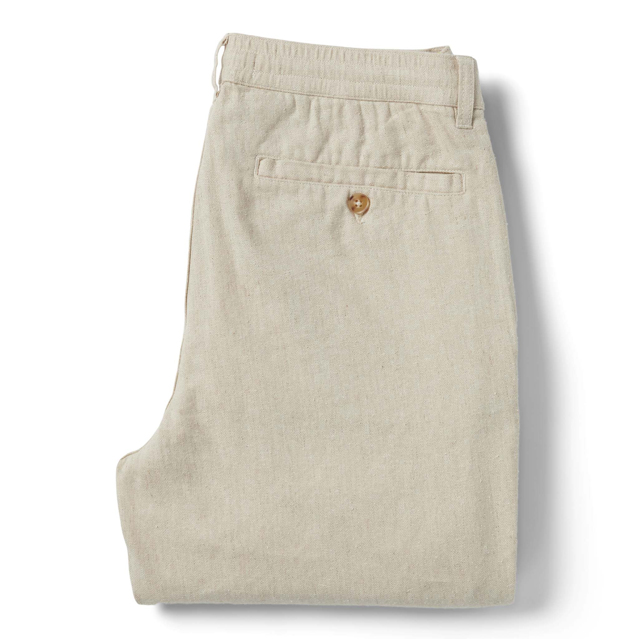 The Easy Pant in Natural Herringbone - Image 7