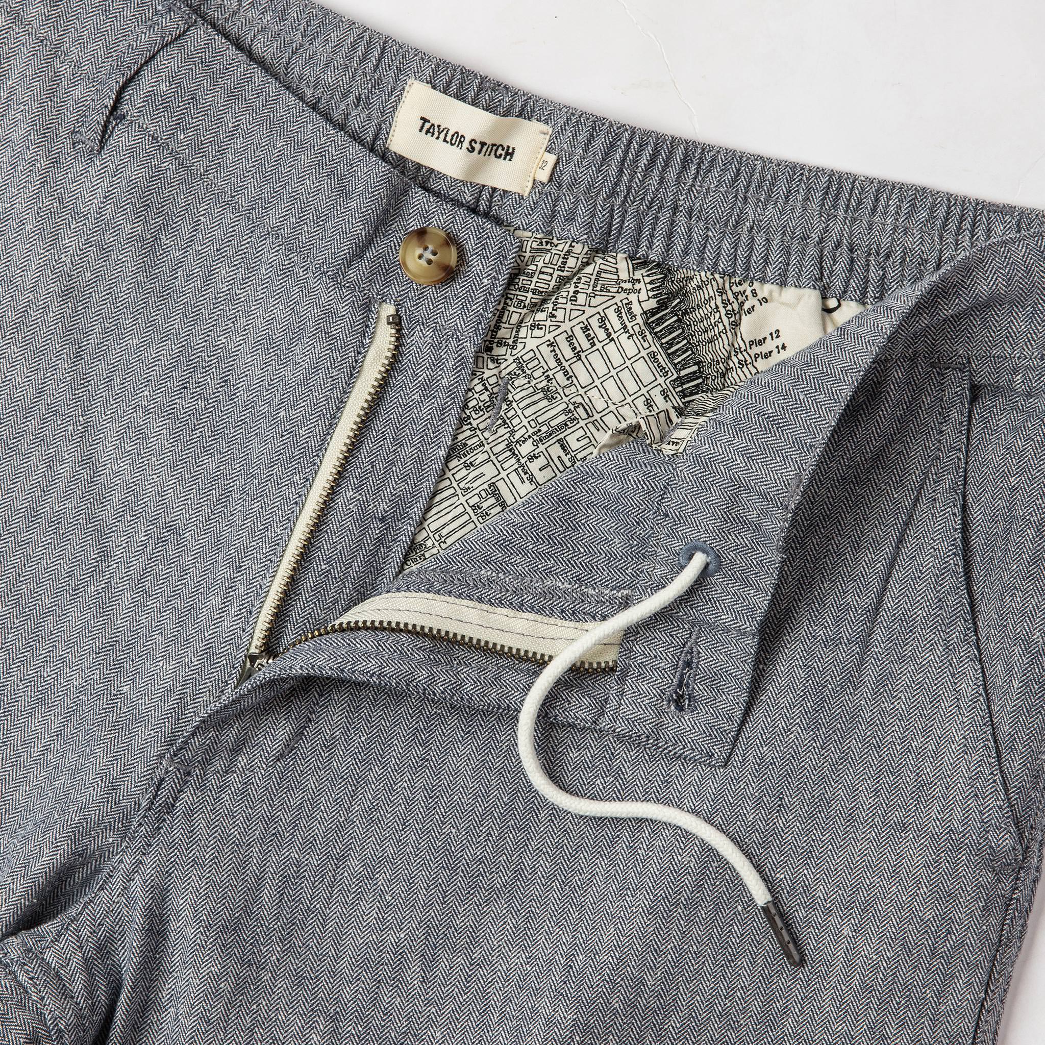 The Easy Pant in Navy Linen Herringbone - Image 6