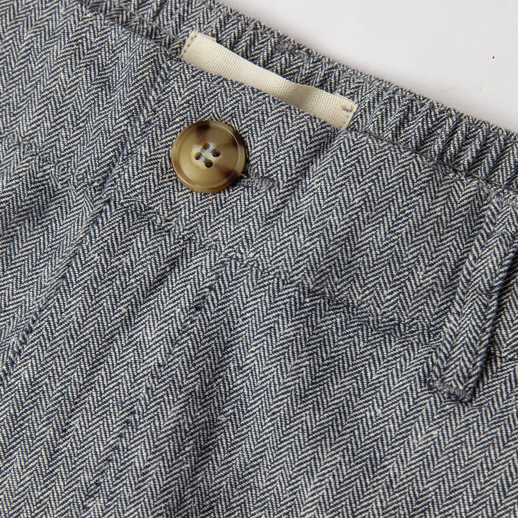 The Easy Pant in Navy Linen Herringbone - Image 7
